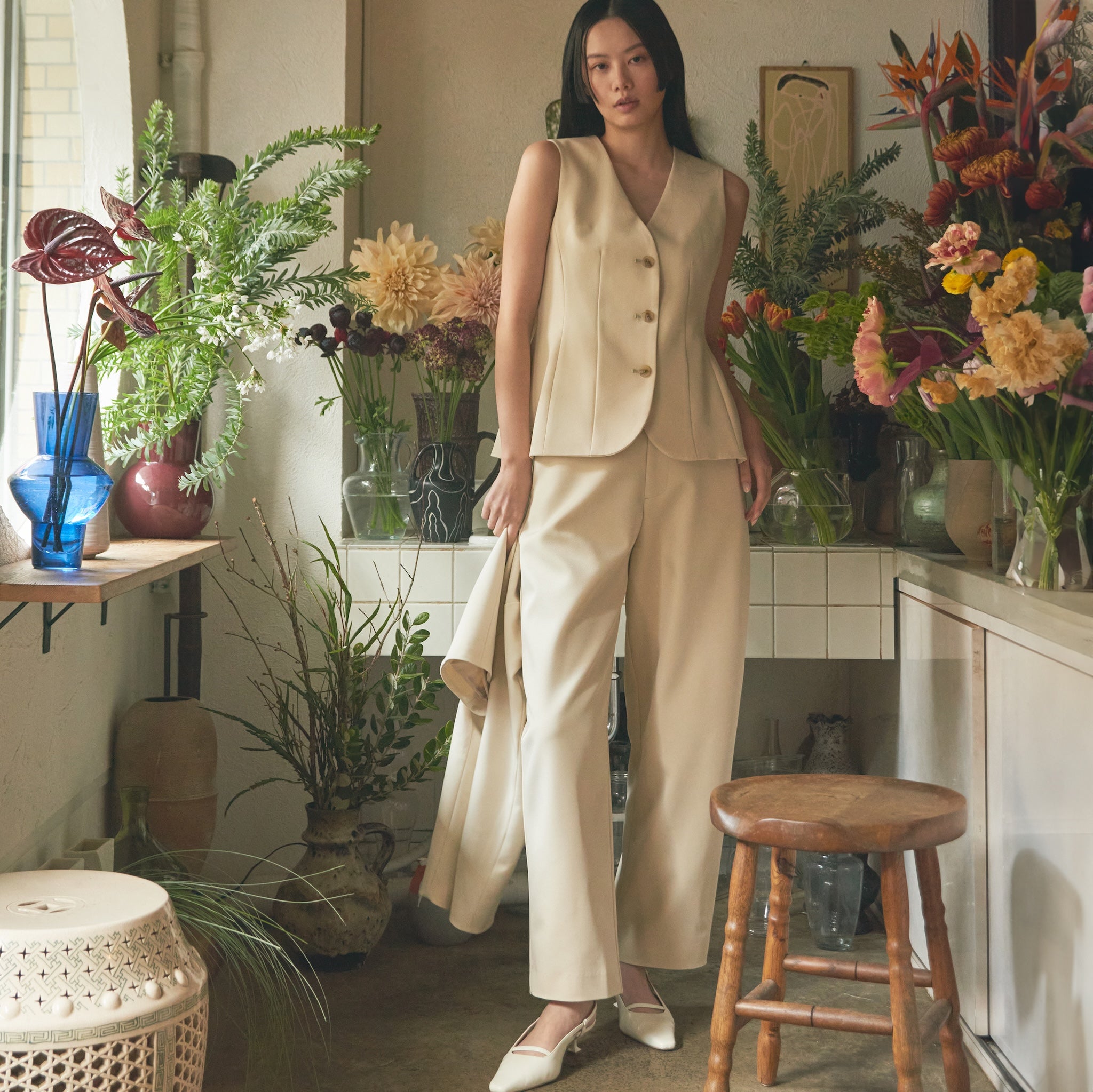 Boys Curve Slacksパンツ