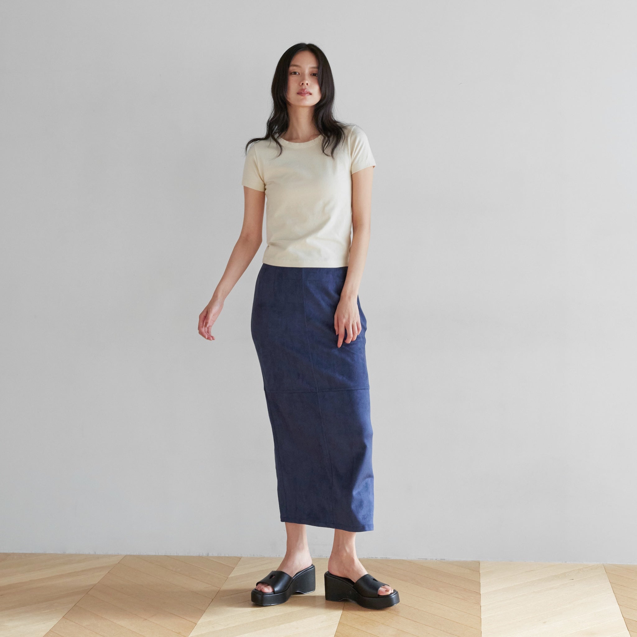 ECO SUEDEアイラインスカート