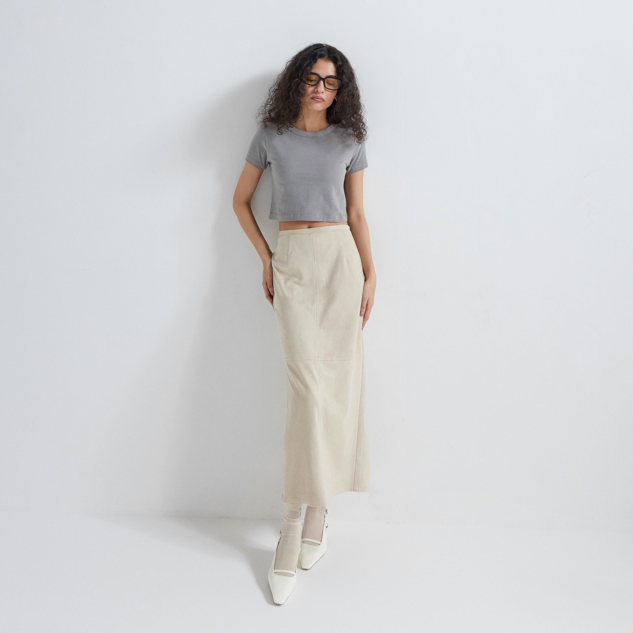 ECO SUEDEアイラインスカート