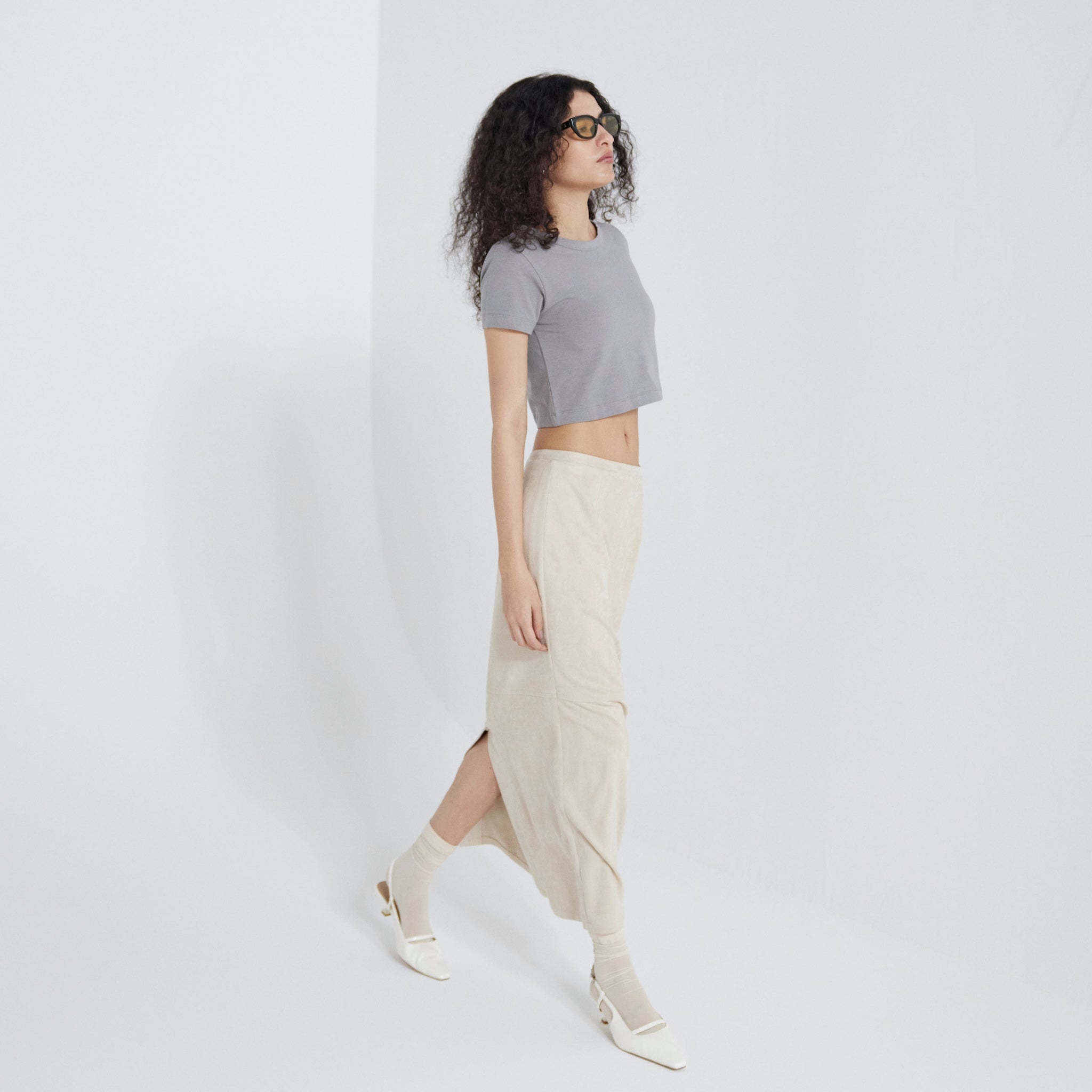 ECO SUEDEアイラインスカート