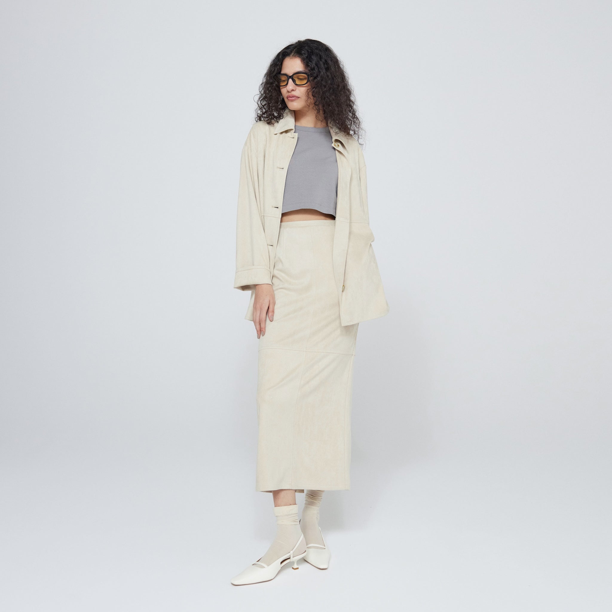 ECO SUEDEアイラインスカート