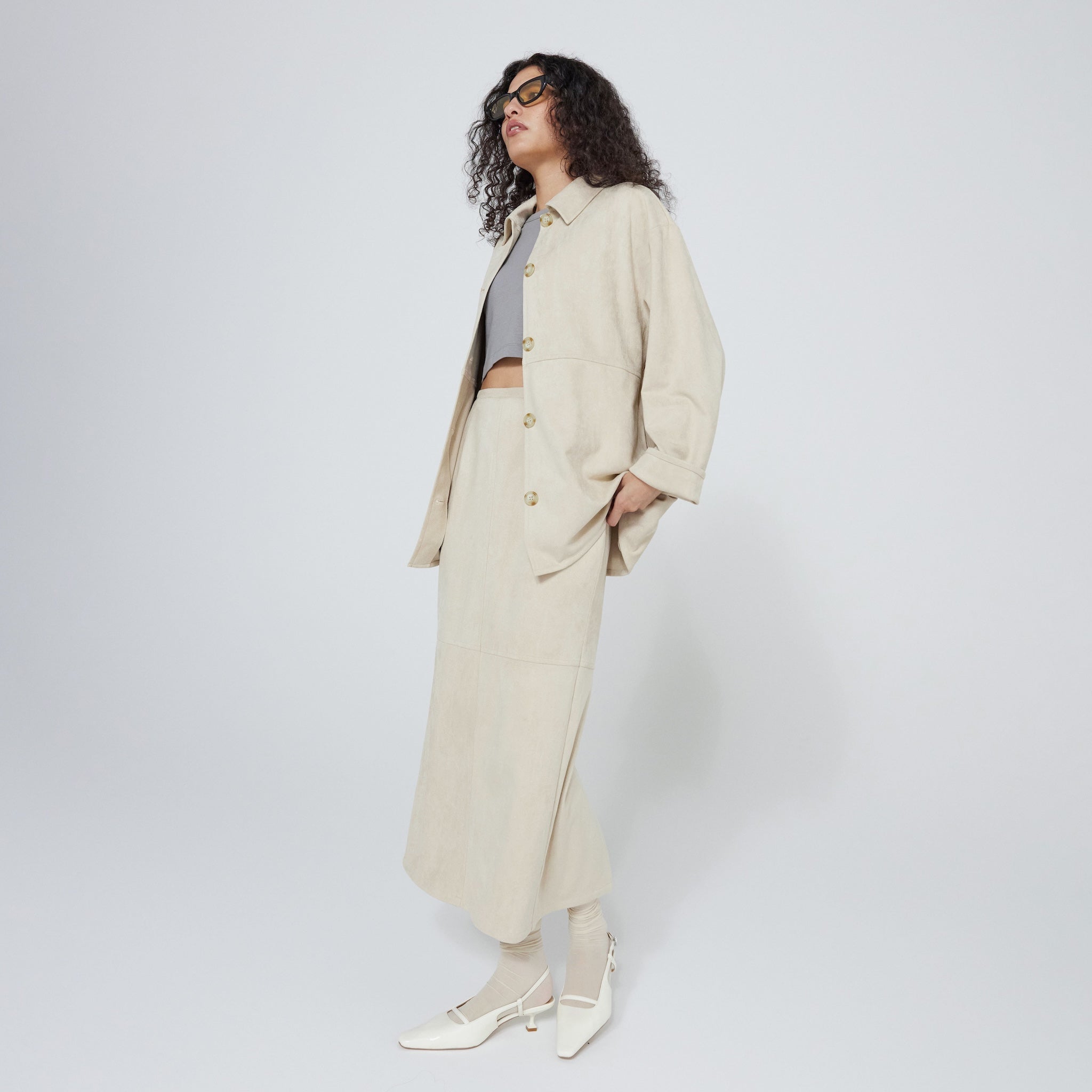 ECO SUEDEアイラインスカート