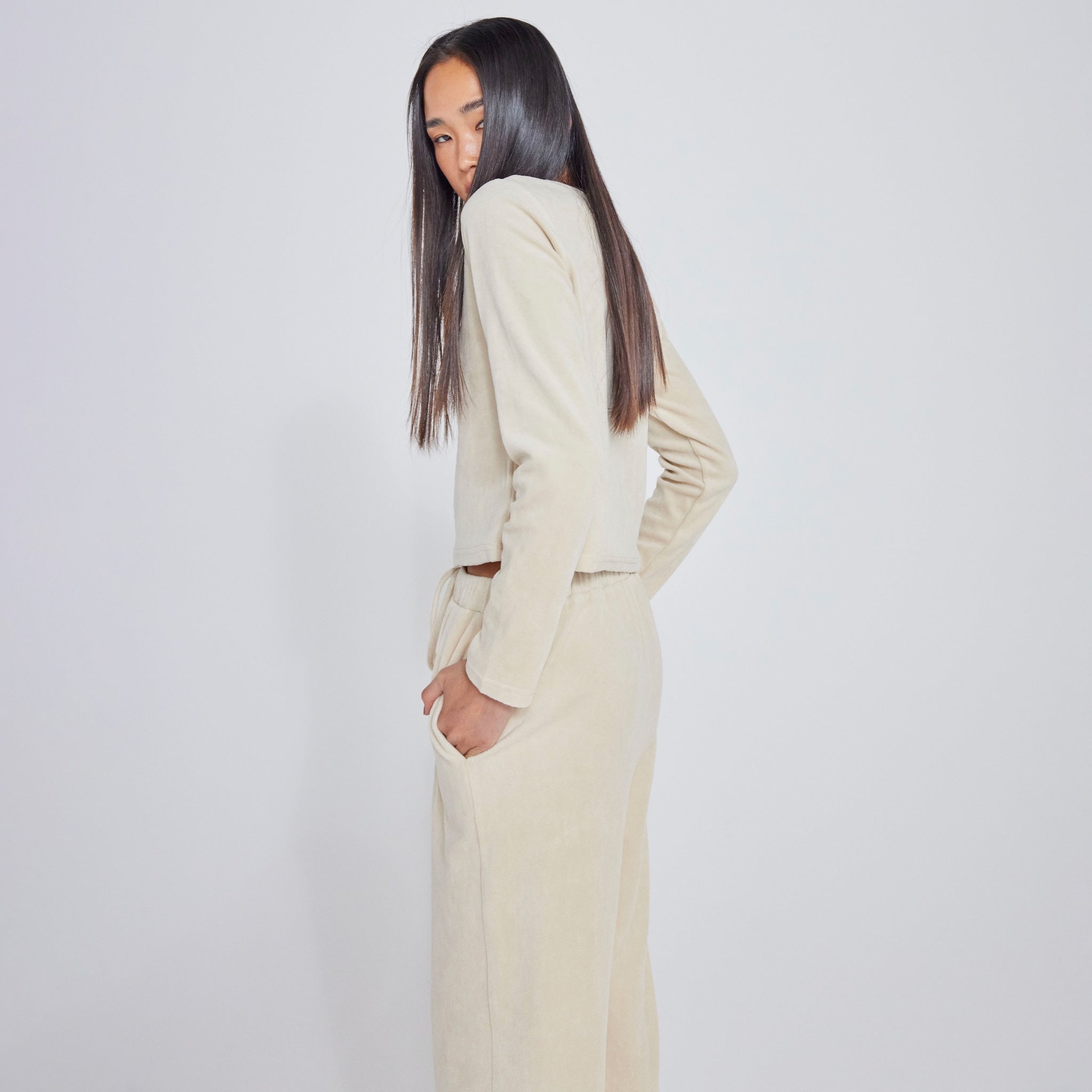 ベロアパイルイージーパンツ