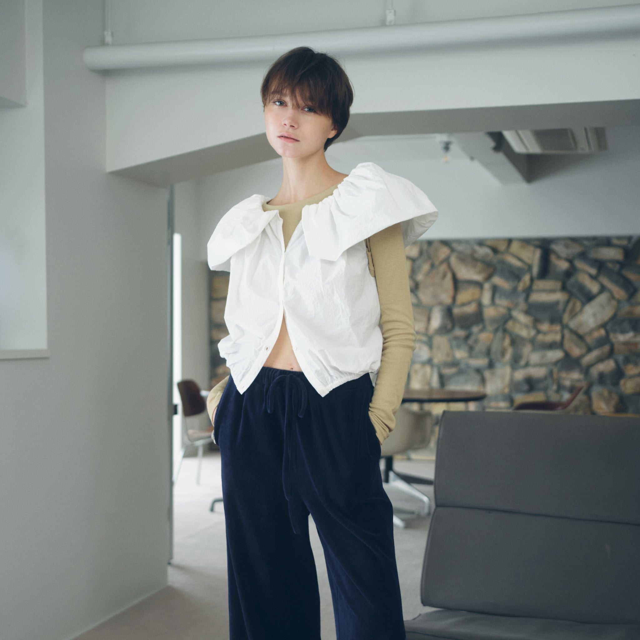 ベロアパイルイージーパンツ