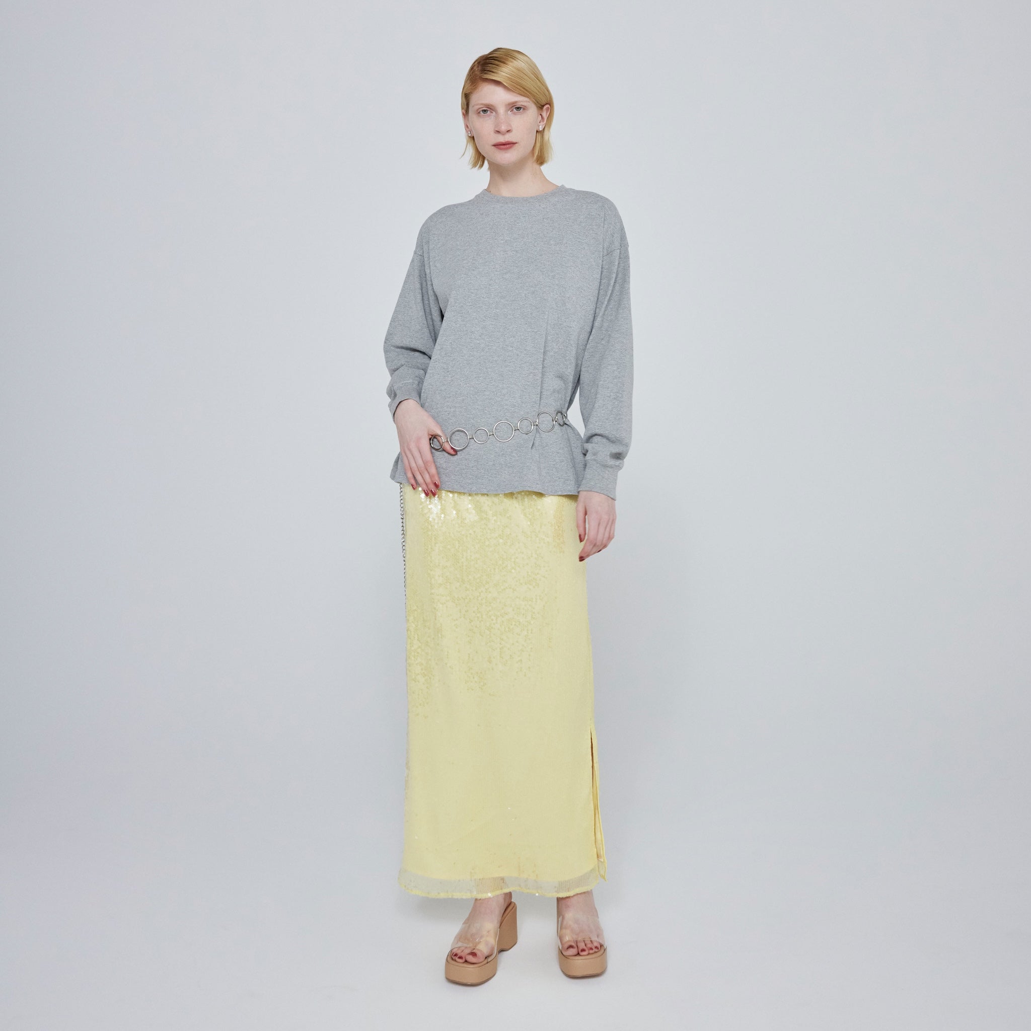 Mesh sequin skirt