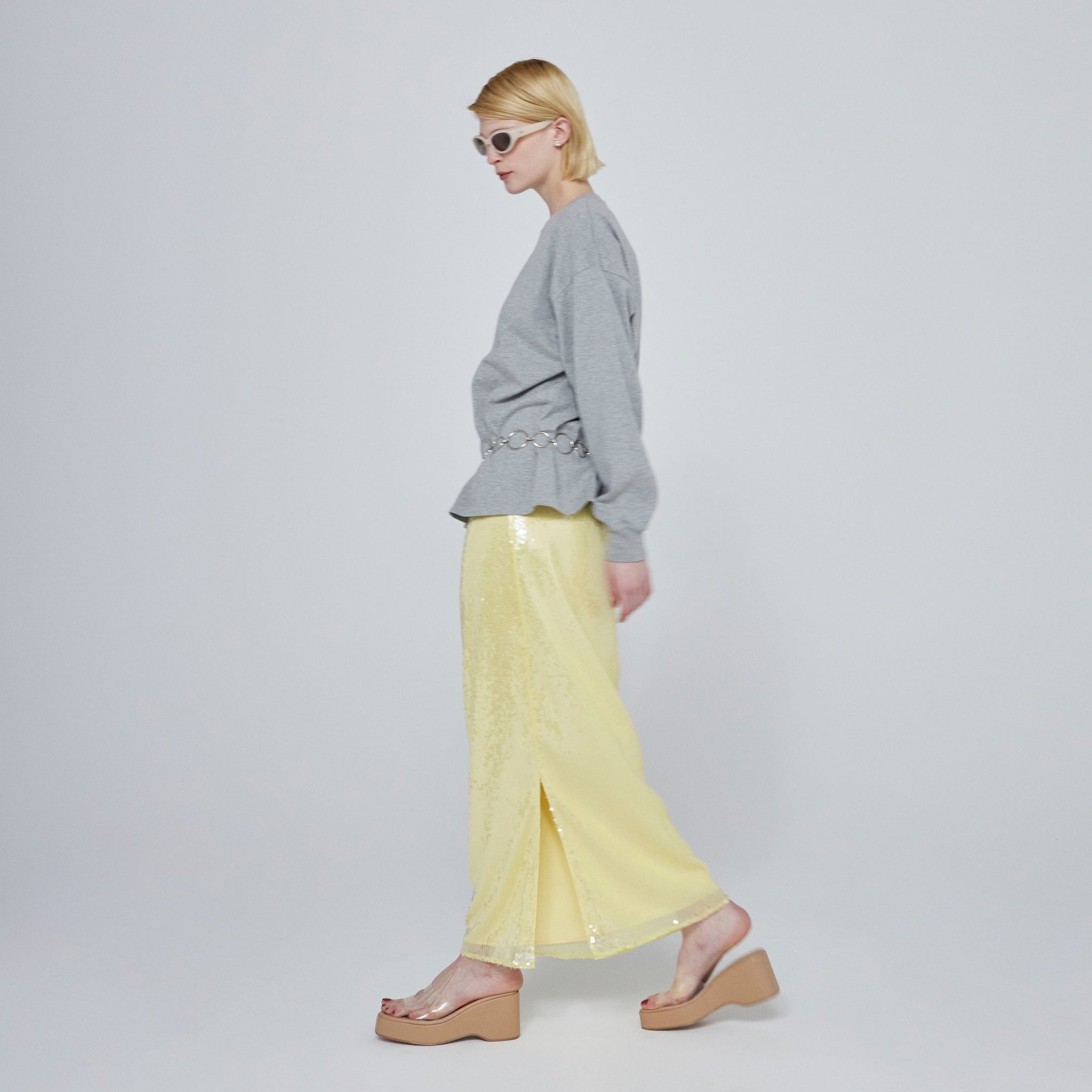 Mesh sequin skirt