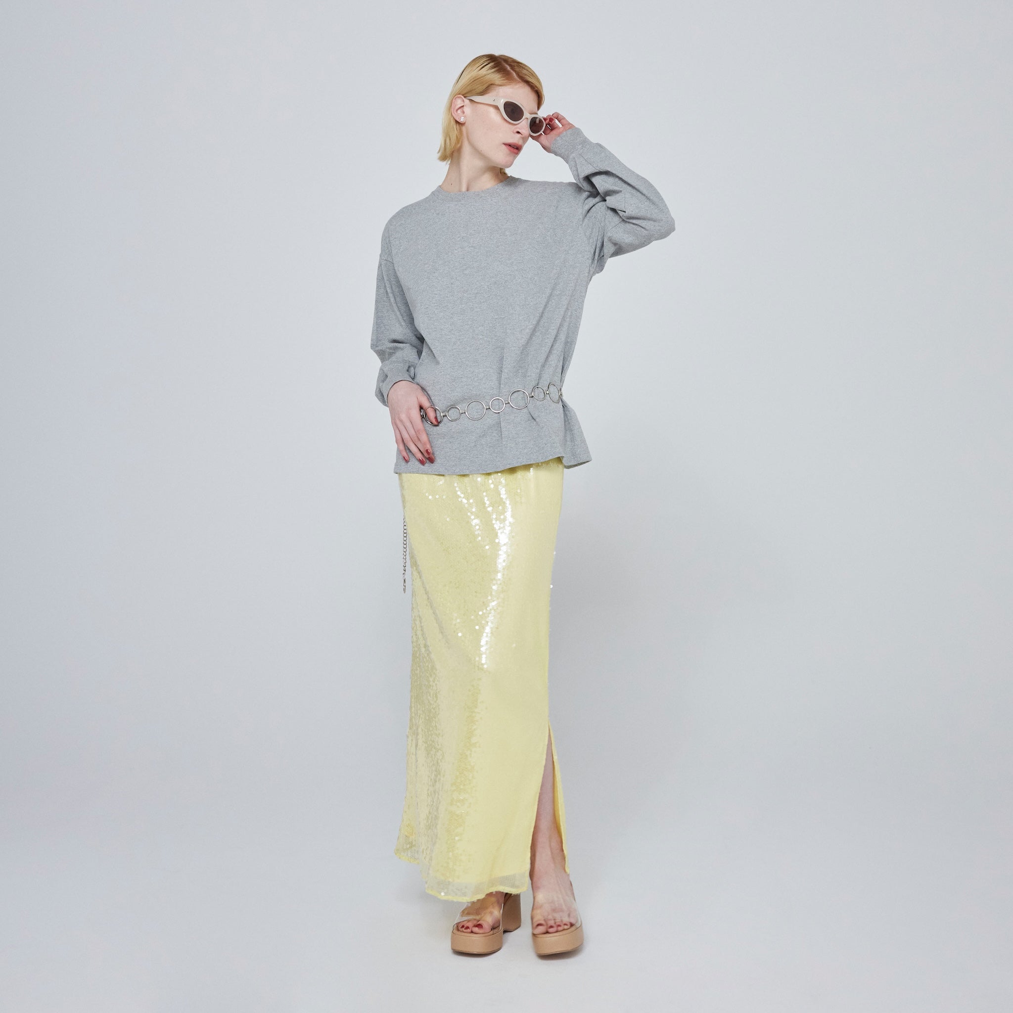 Mesh sequin skirt