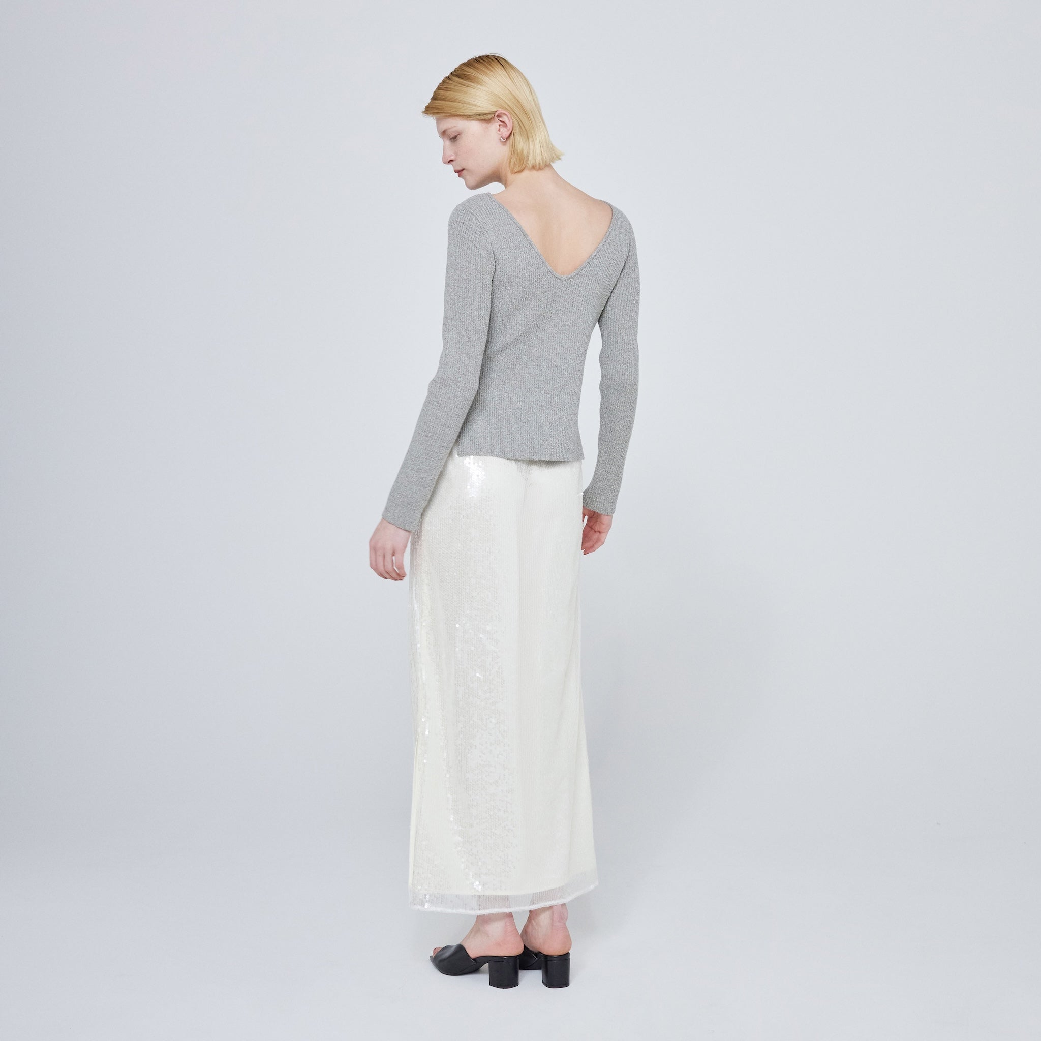 Mesh sequin skirt