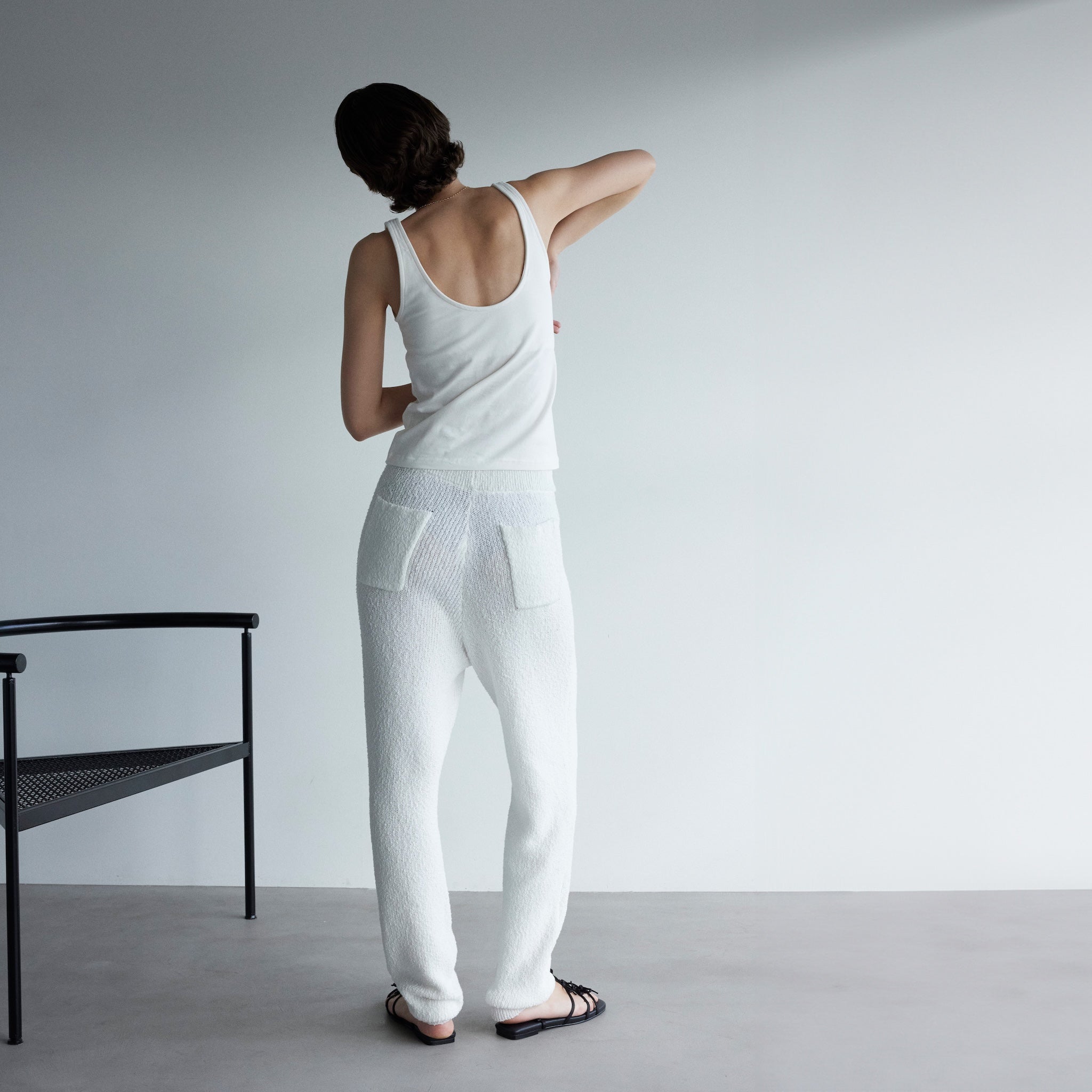 コットンブークレニットバルーンパンツ