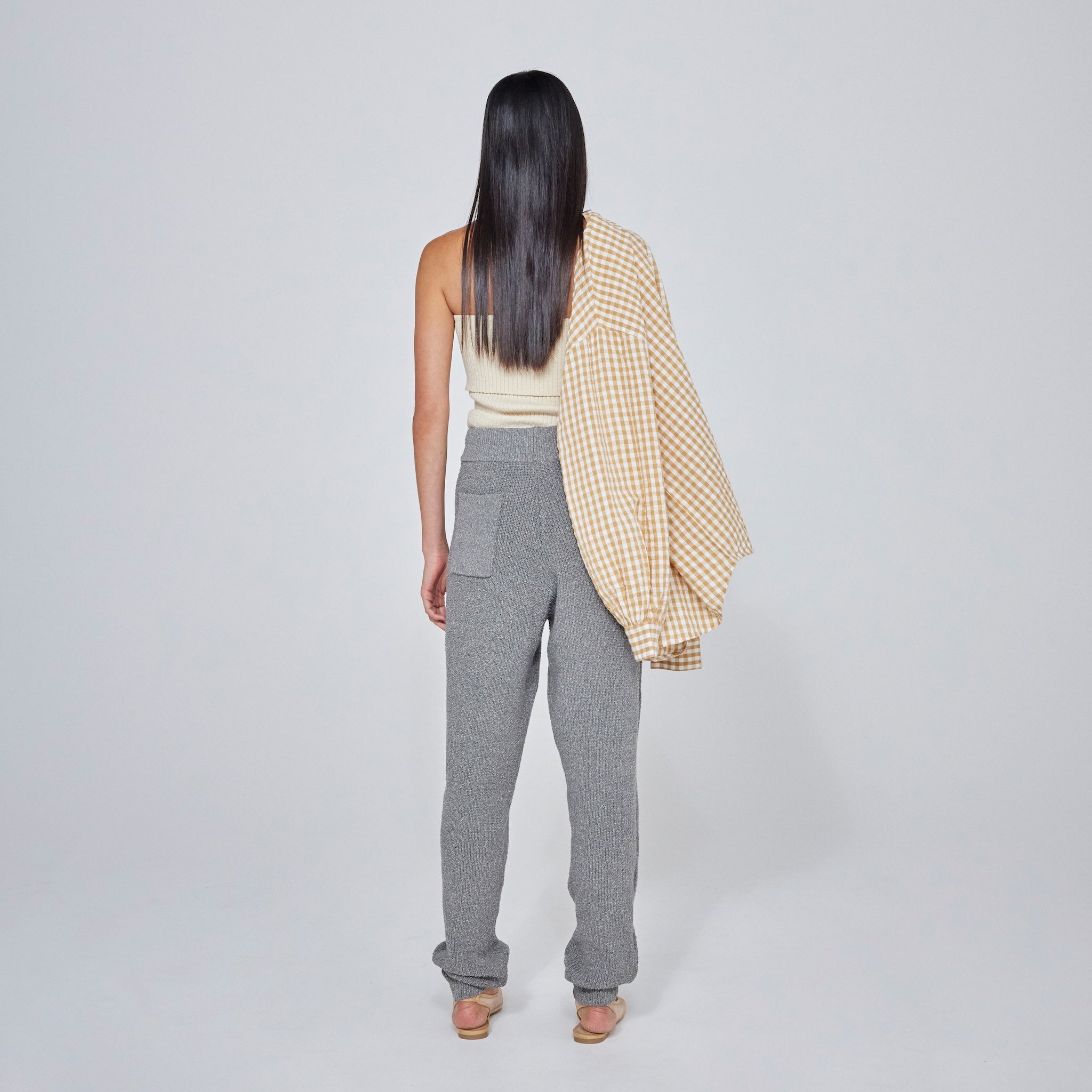 コットンブークレニットバルーンパンツ
