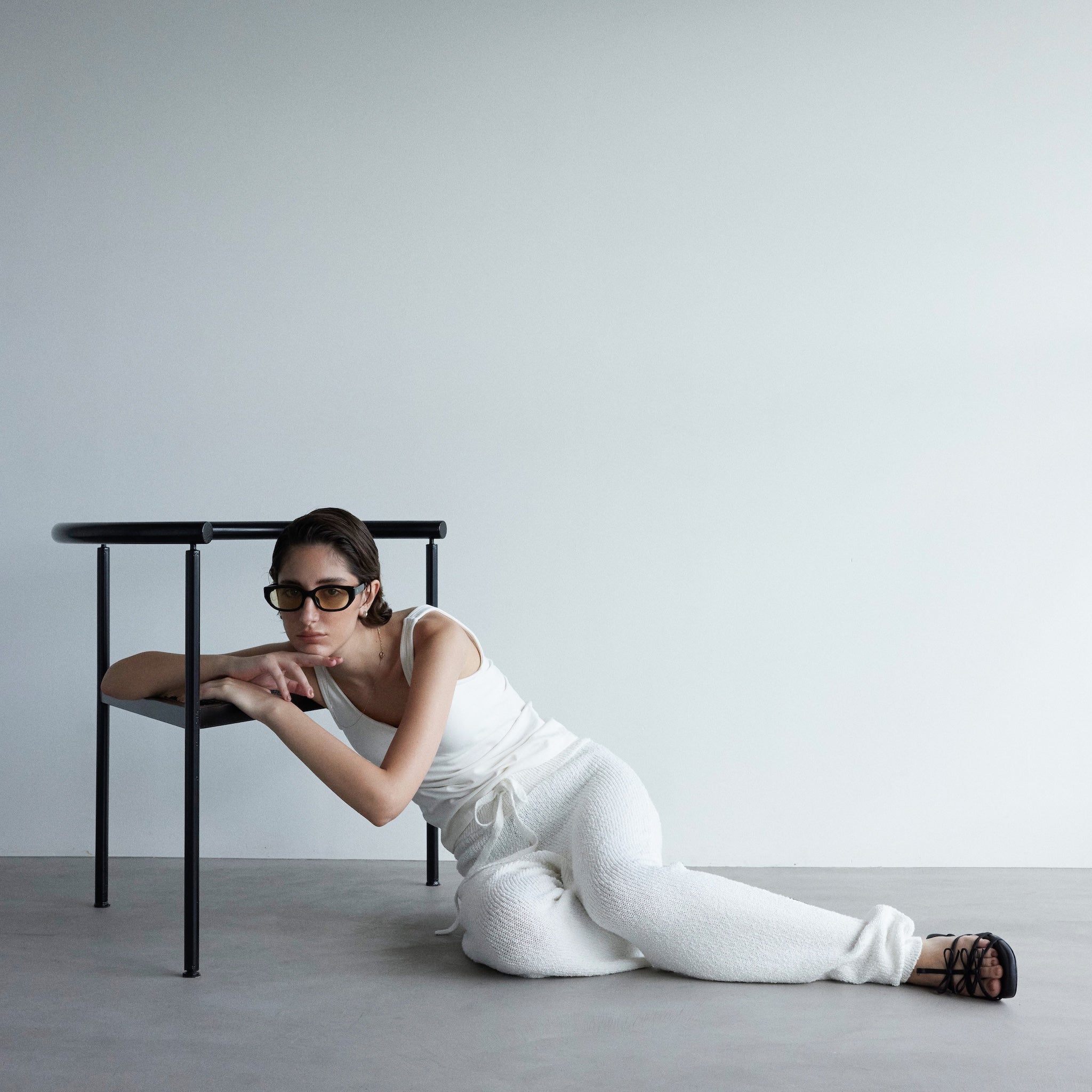 コットンブークレニットバルーンパンツ