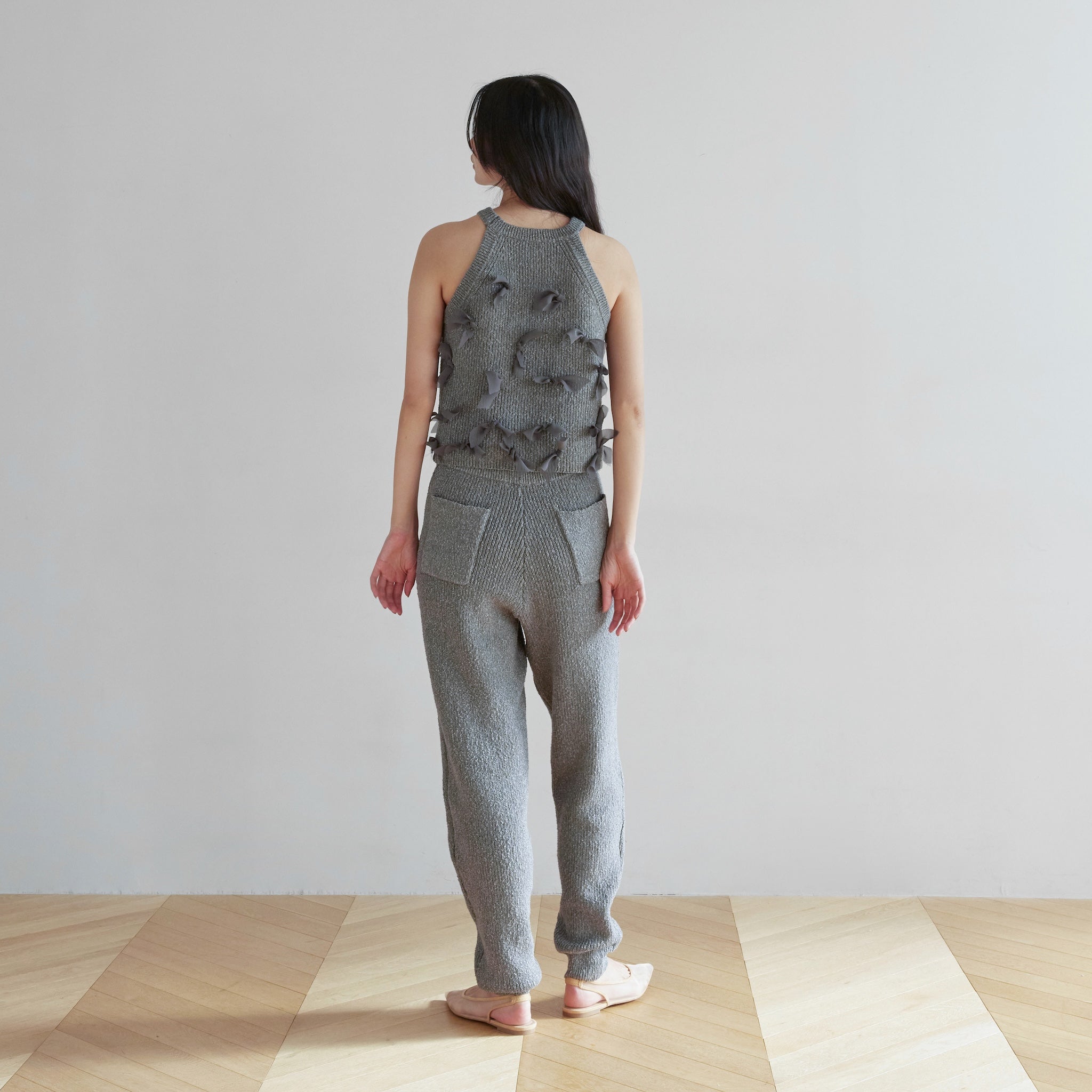 コットンブークレニットバルーンパンツ