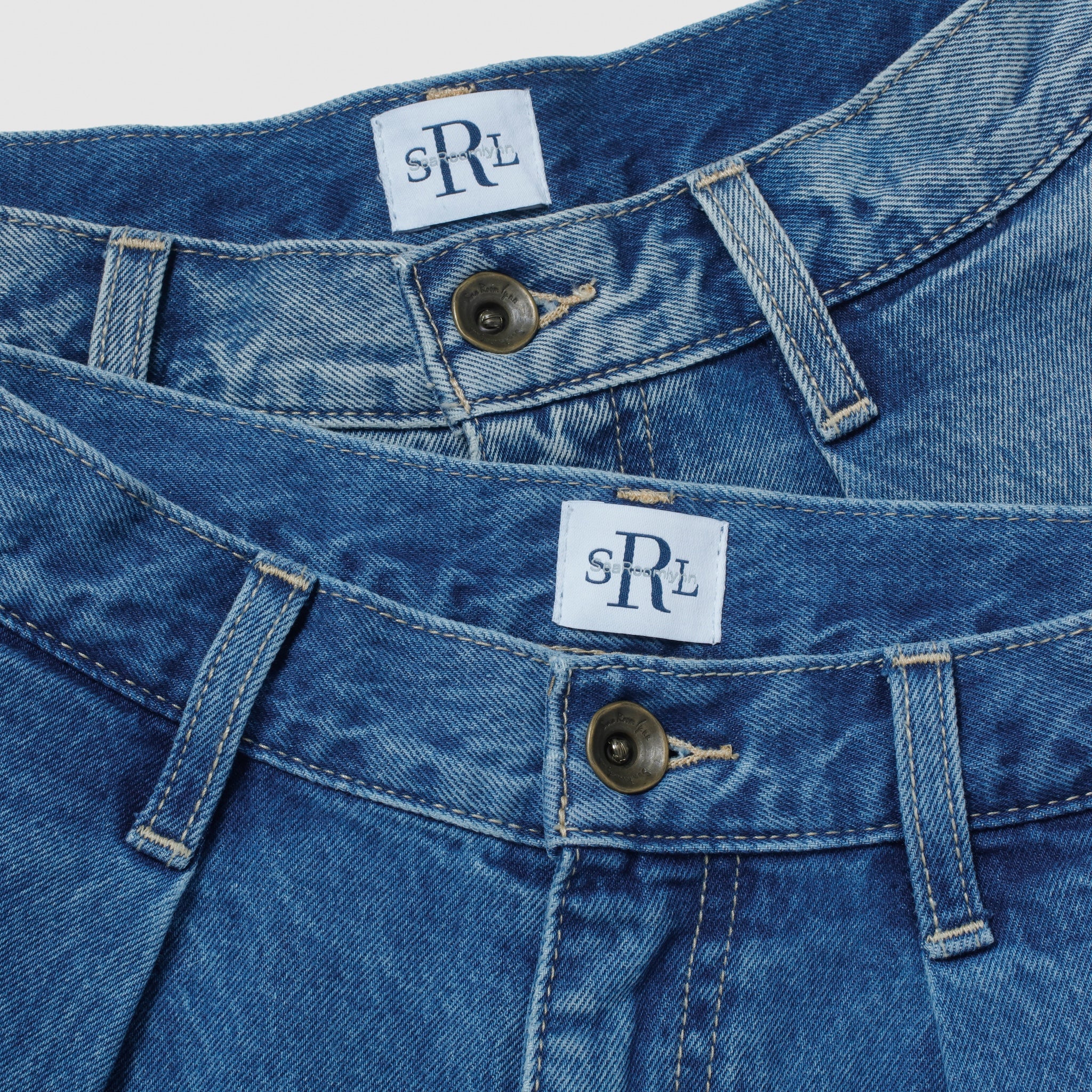 Denim Tuckハーフパンツ