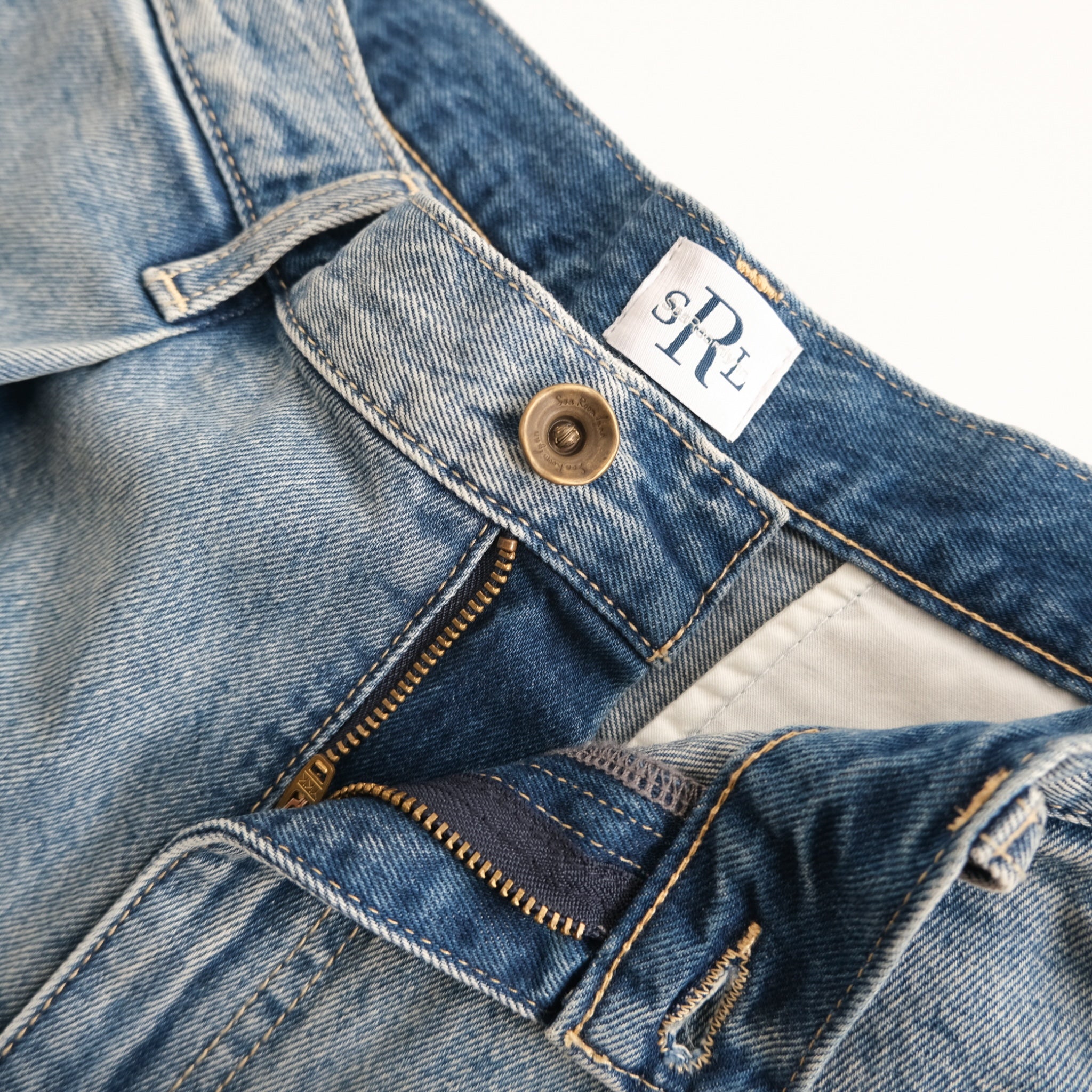 Denim Tuckハーフパンツ