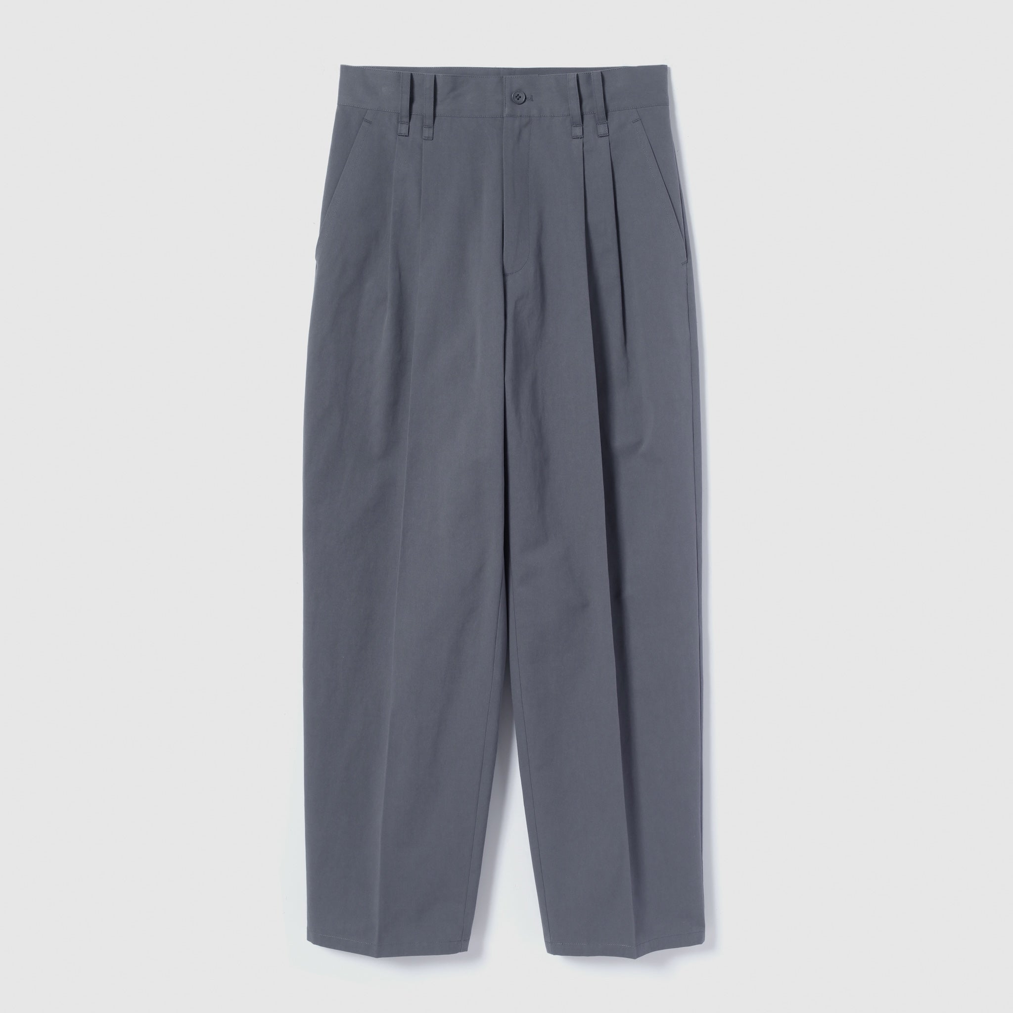 2tuck 2loopテーパードコットンパンツ