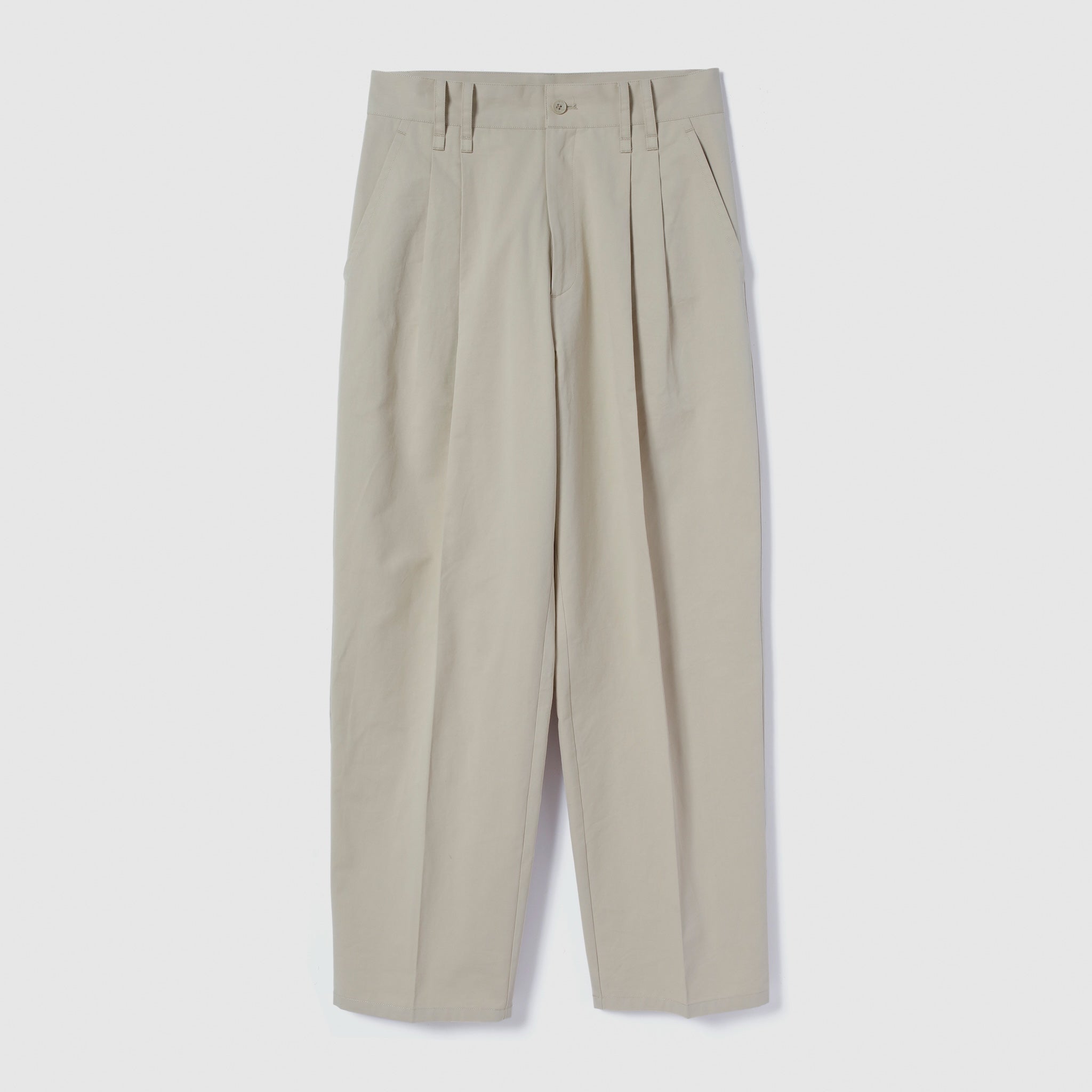 2tuck 2loopテーパードコットンパンツ