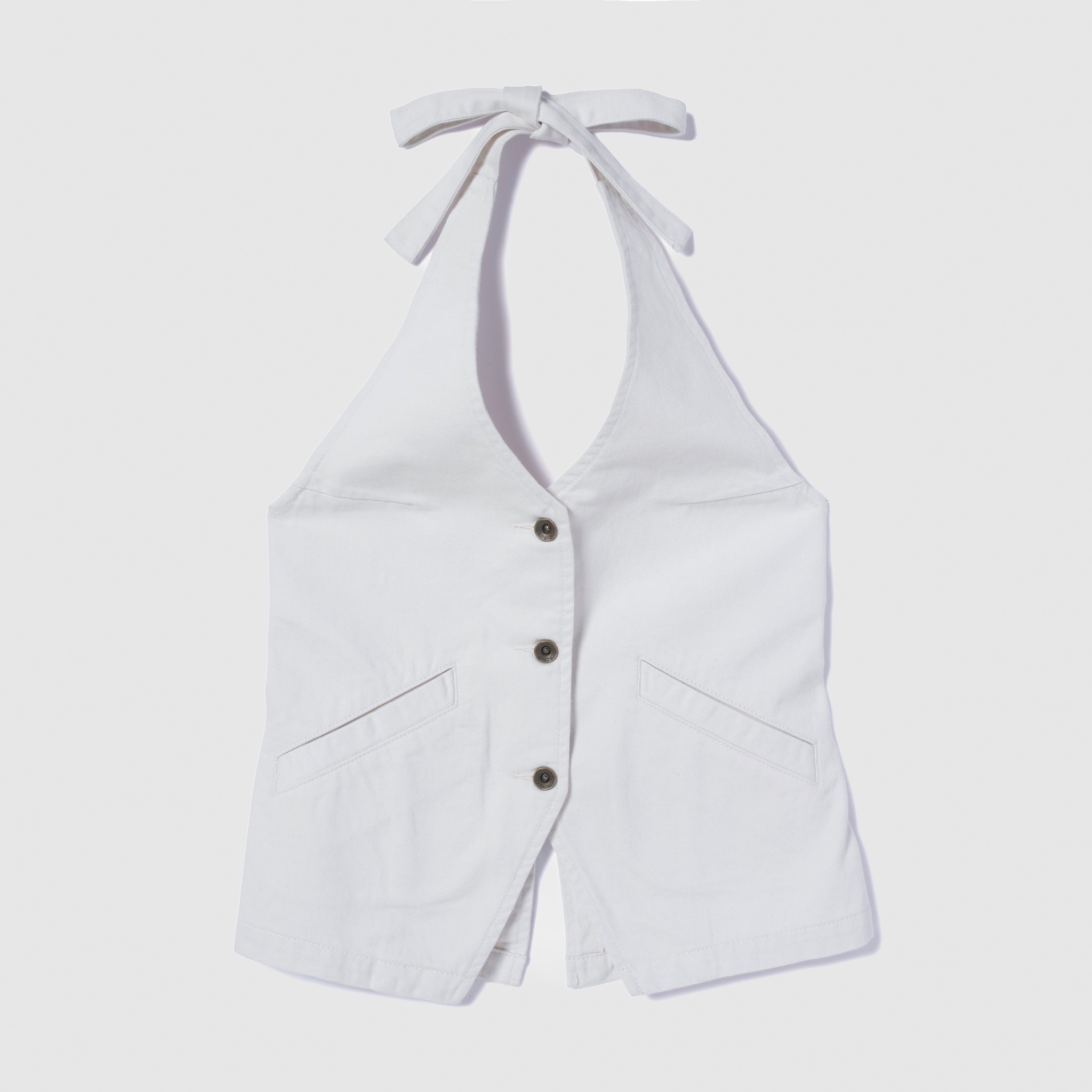 A-line Denim Halter Vest