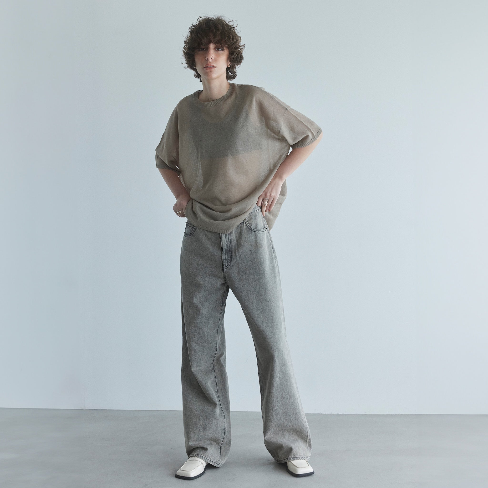 ハイウエストワイドストレート SRN05