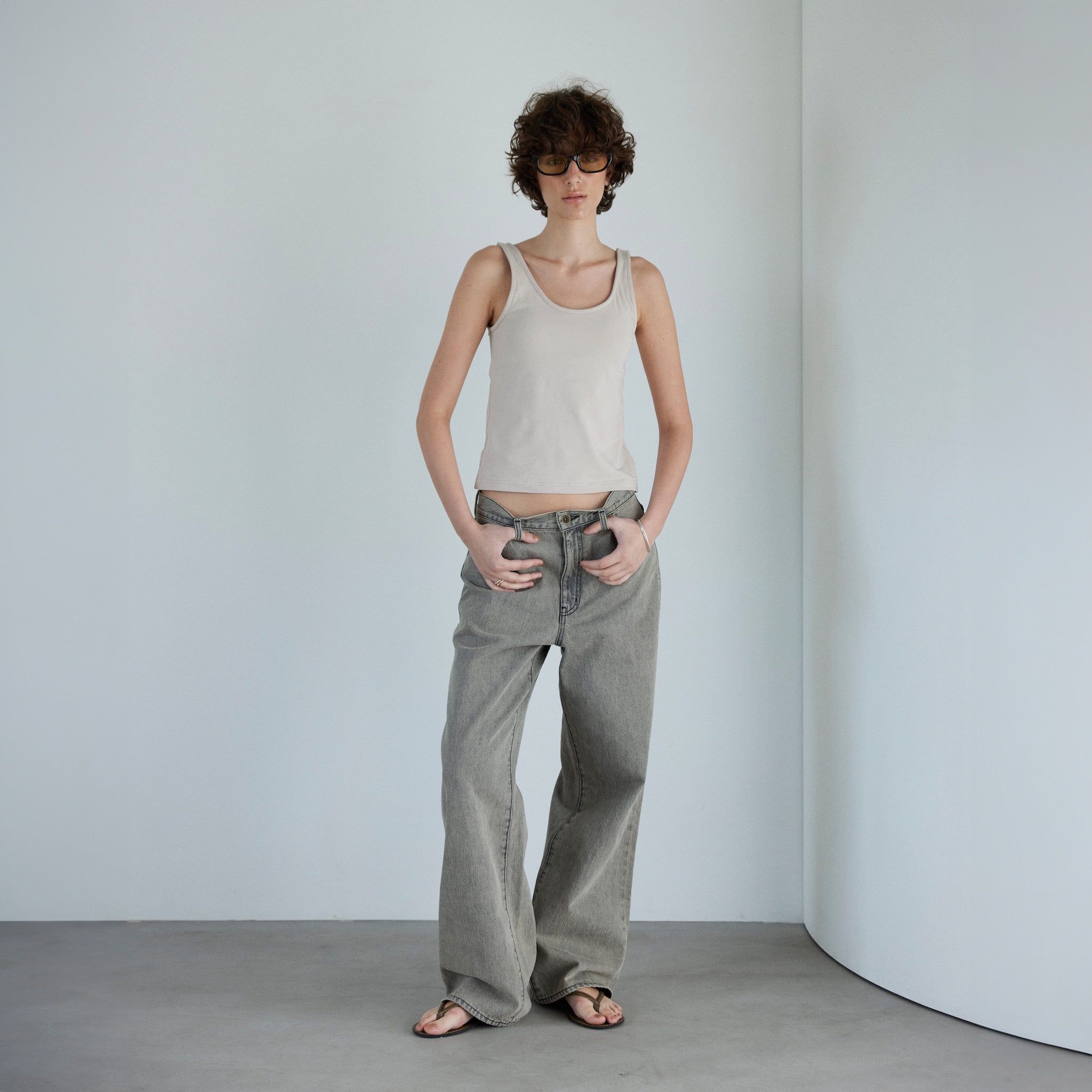 High waist wide straight SRN05