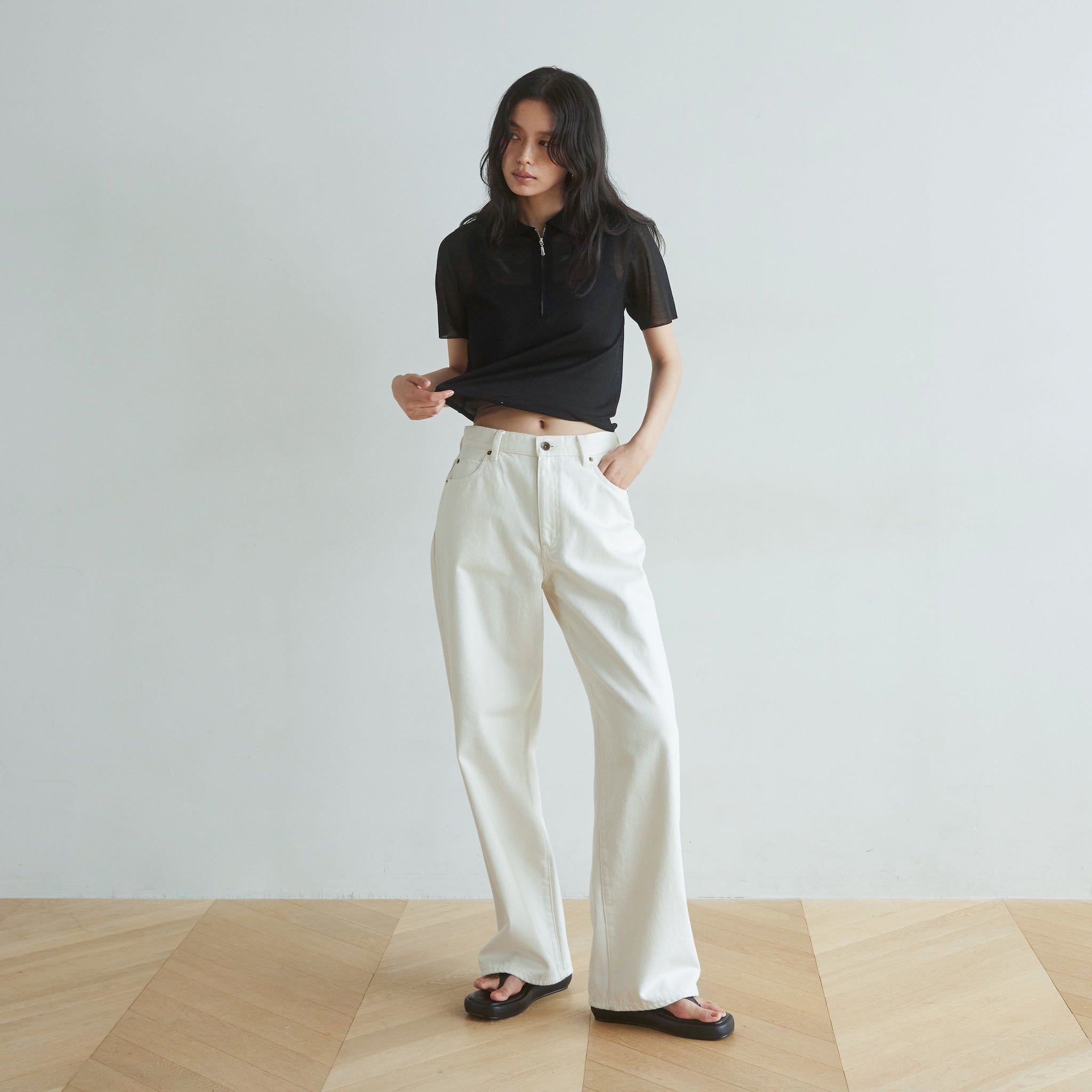 ハイウエストワイドストレート SRN05