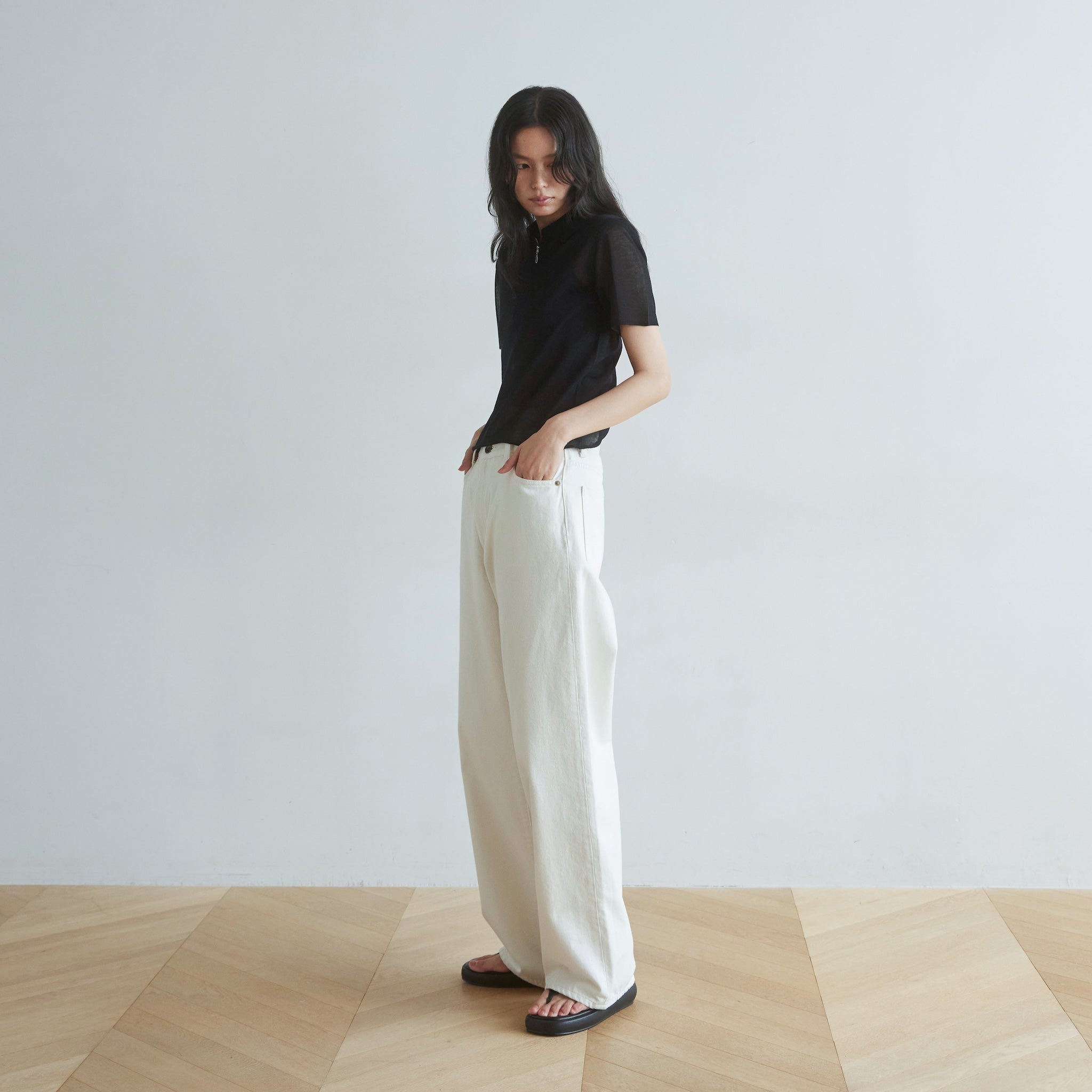 ハイウエストワイドストレート SRN05