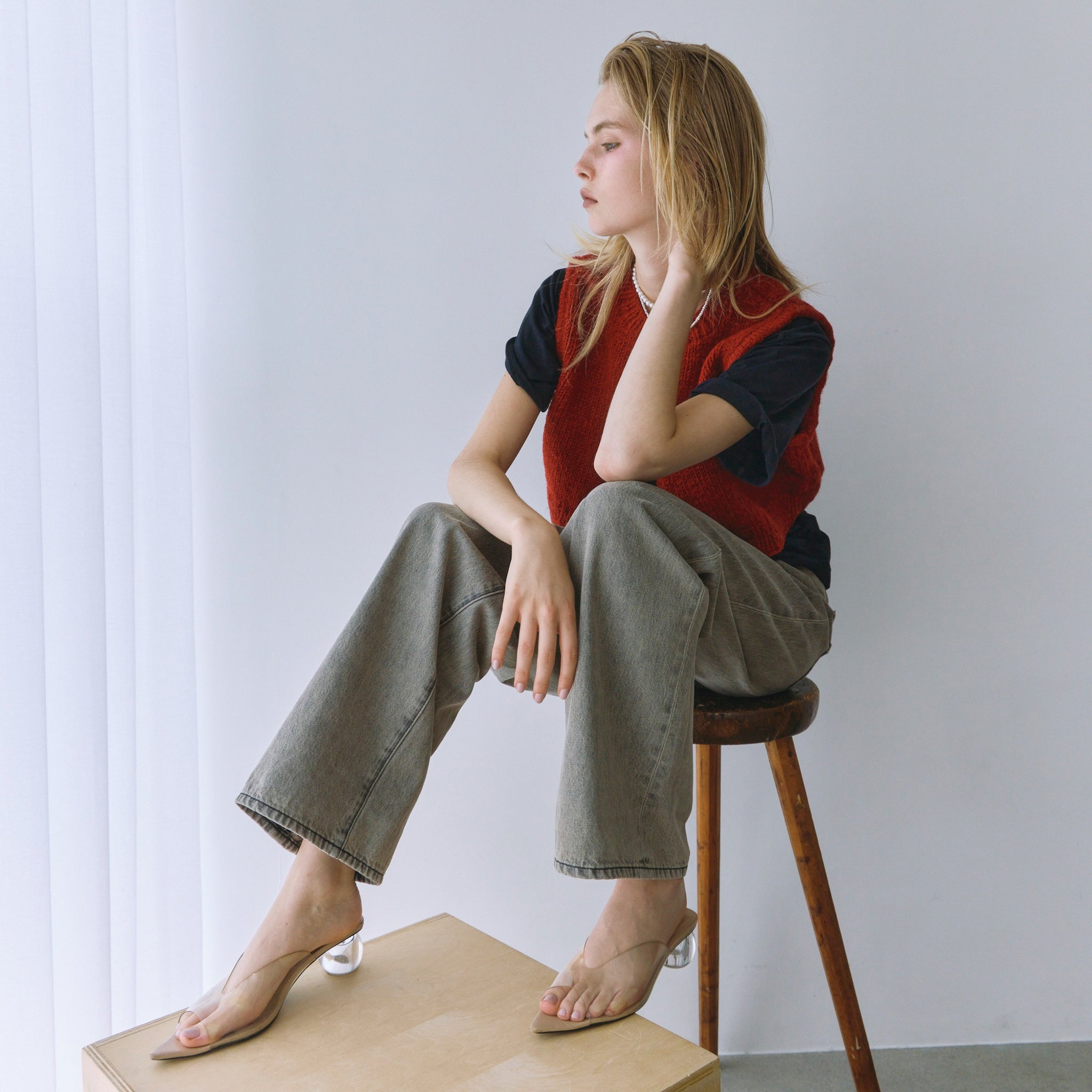 ハイウエストワイドストレート SRN05