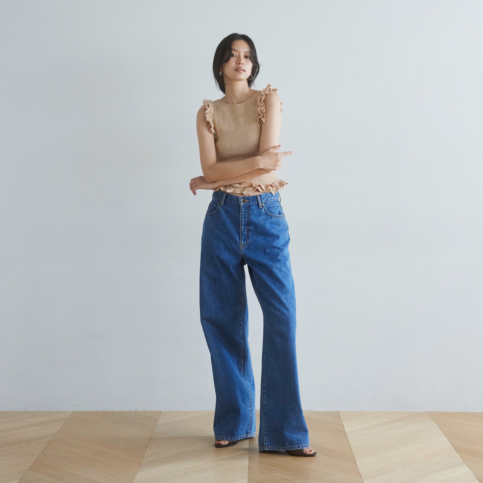 High waist wide straight SRN05