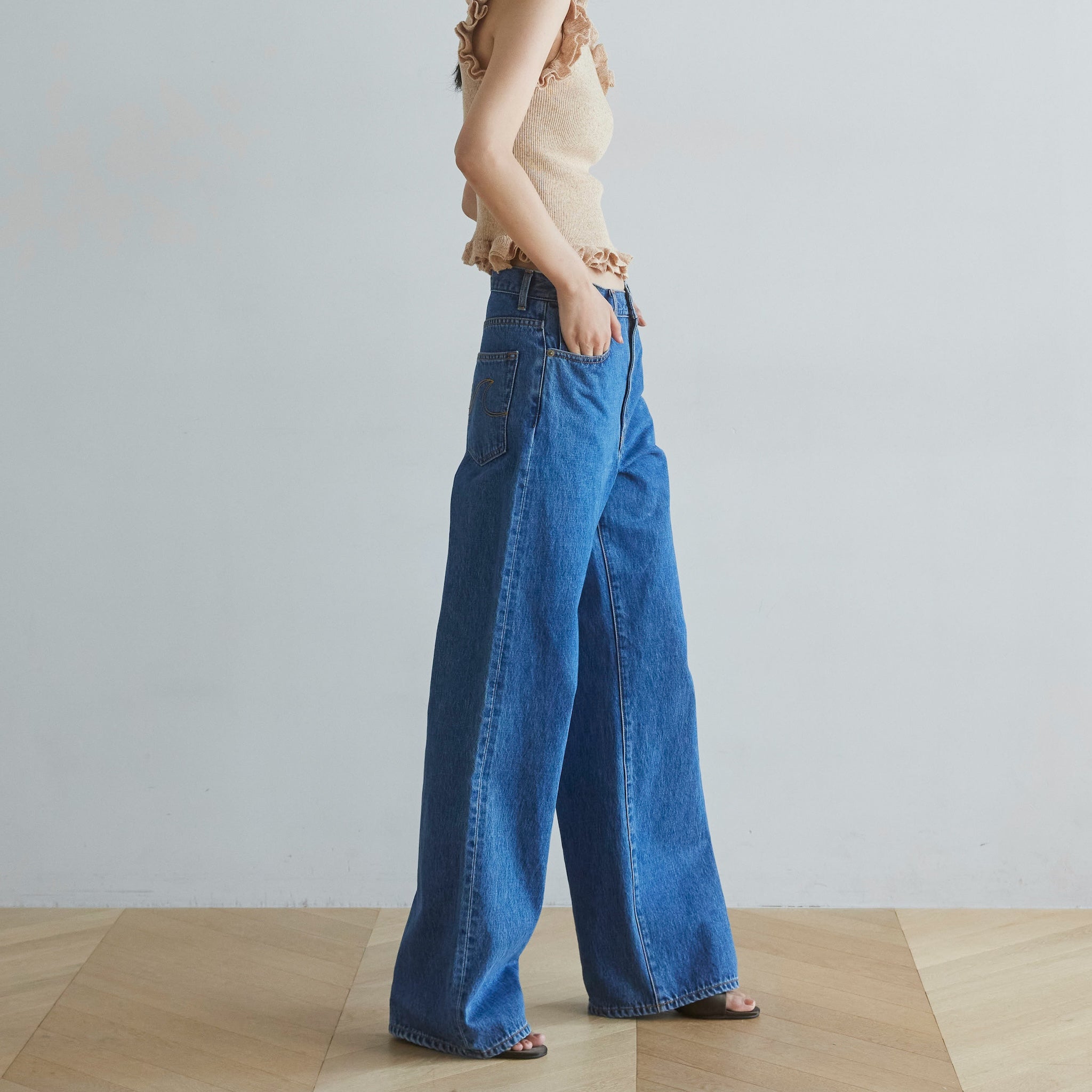 High waist wide straight SRN05