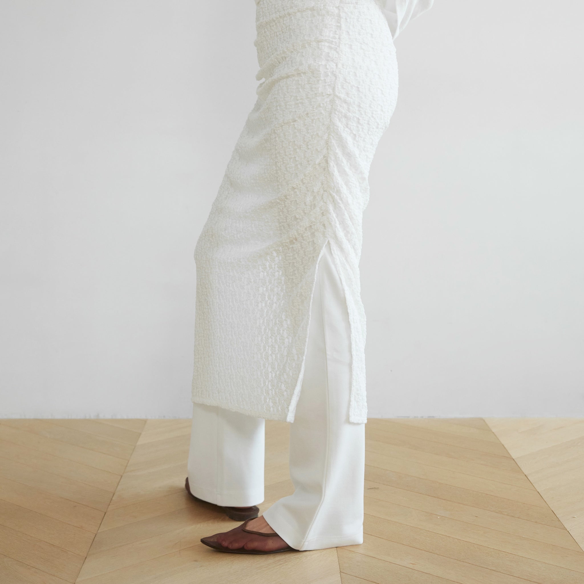 Basic Flare Bottoms Layered Skirt set