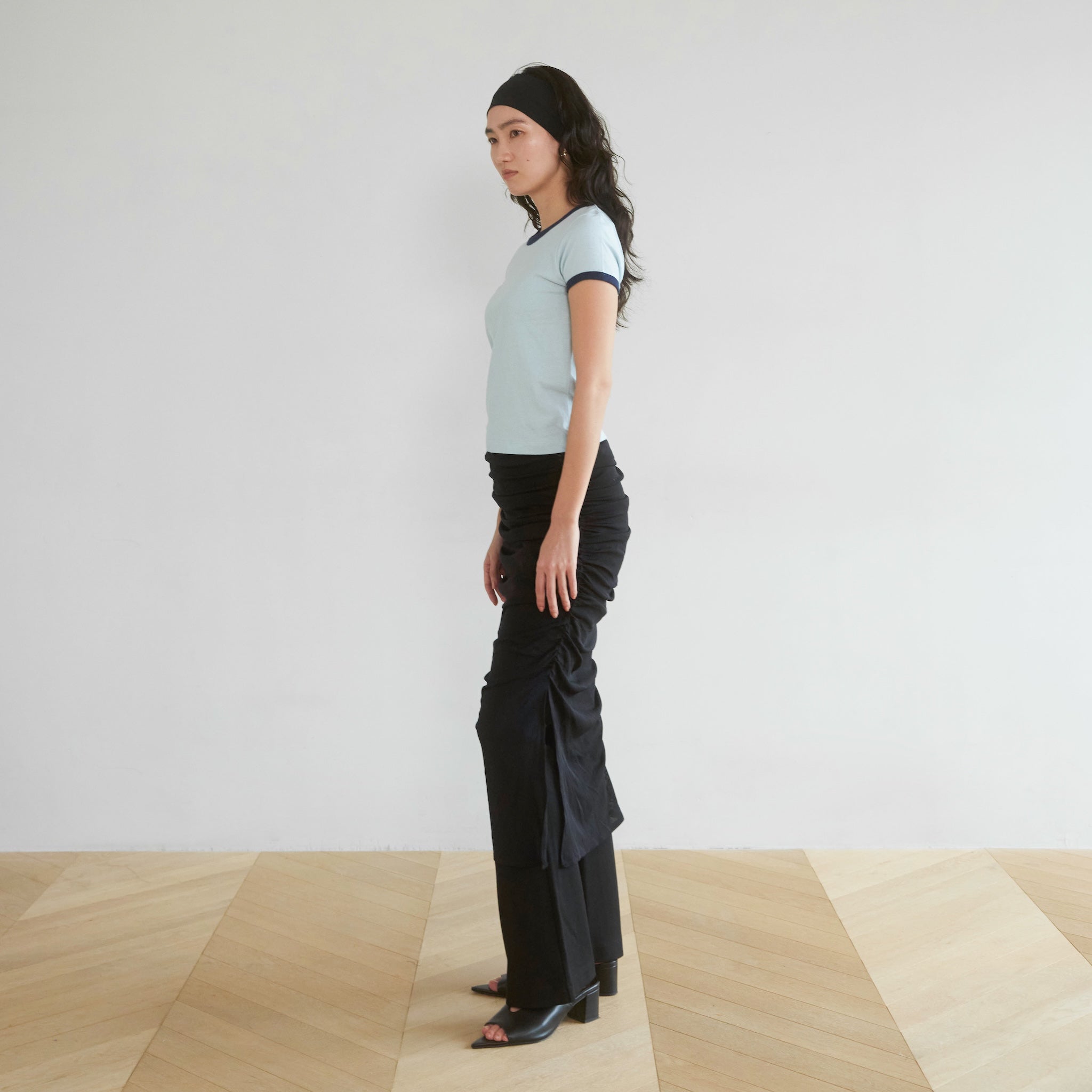 Basic Flare Bottoms Layered Skirt set