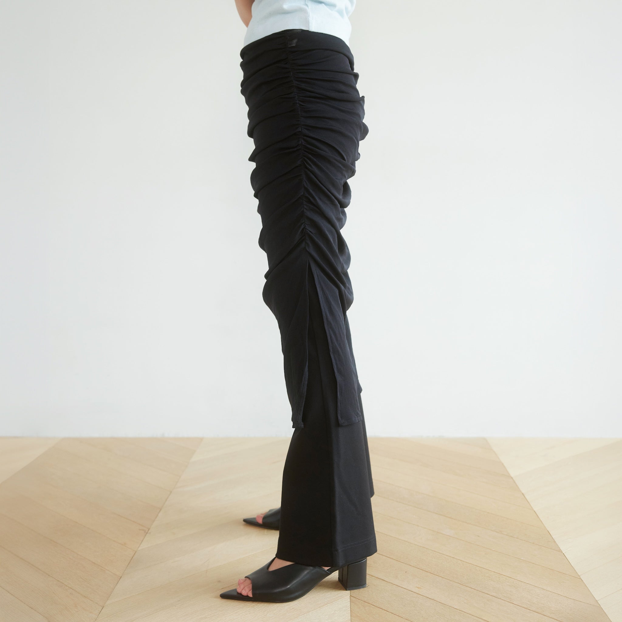 Basic Flare Bottoms Layered Skirt set