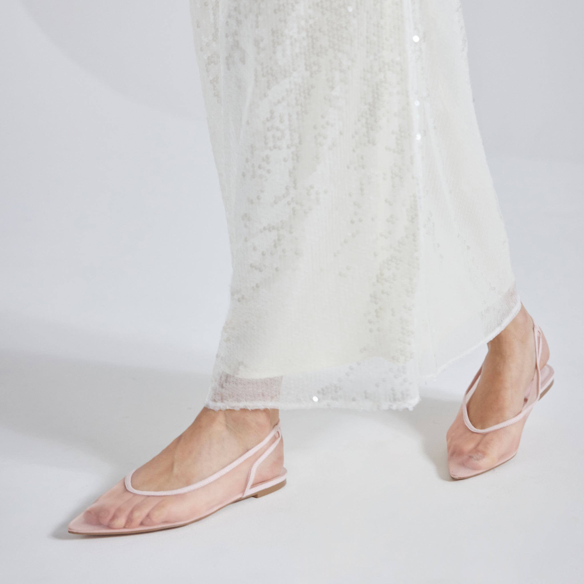TULLE BACK Strap Mules