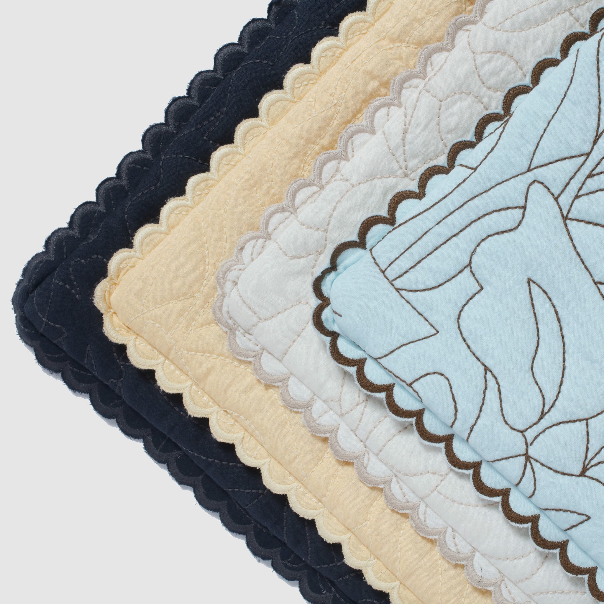 Flower wave embroidery mini bag