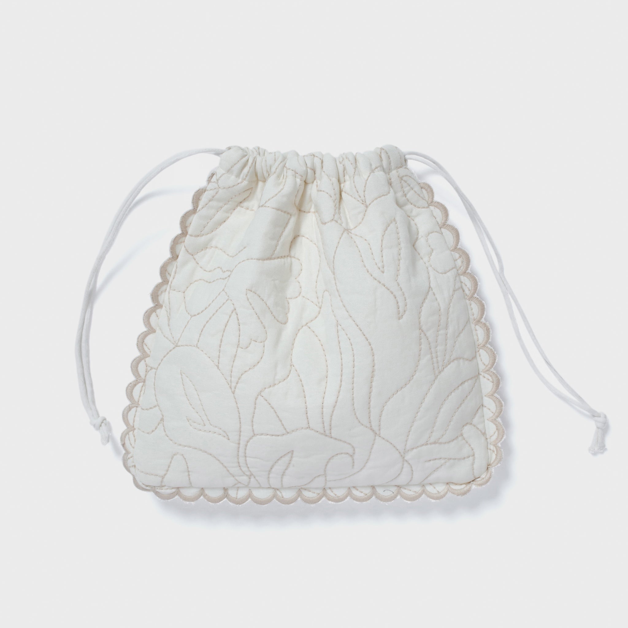 Flower wave embroidery mini bag