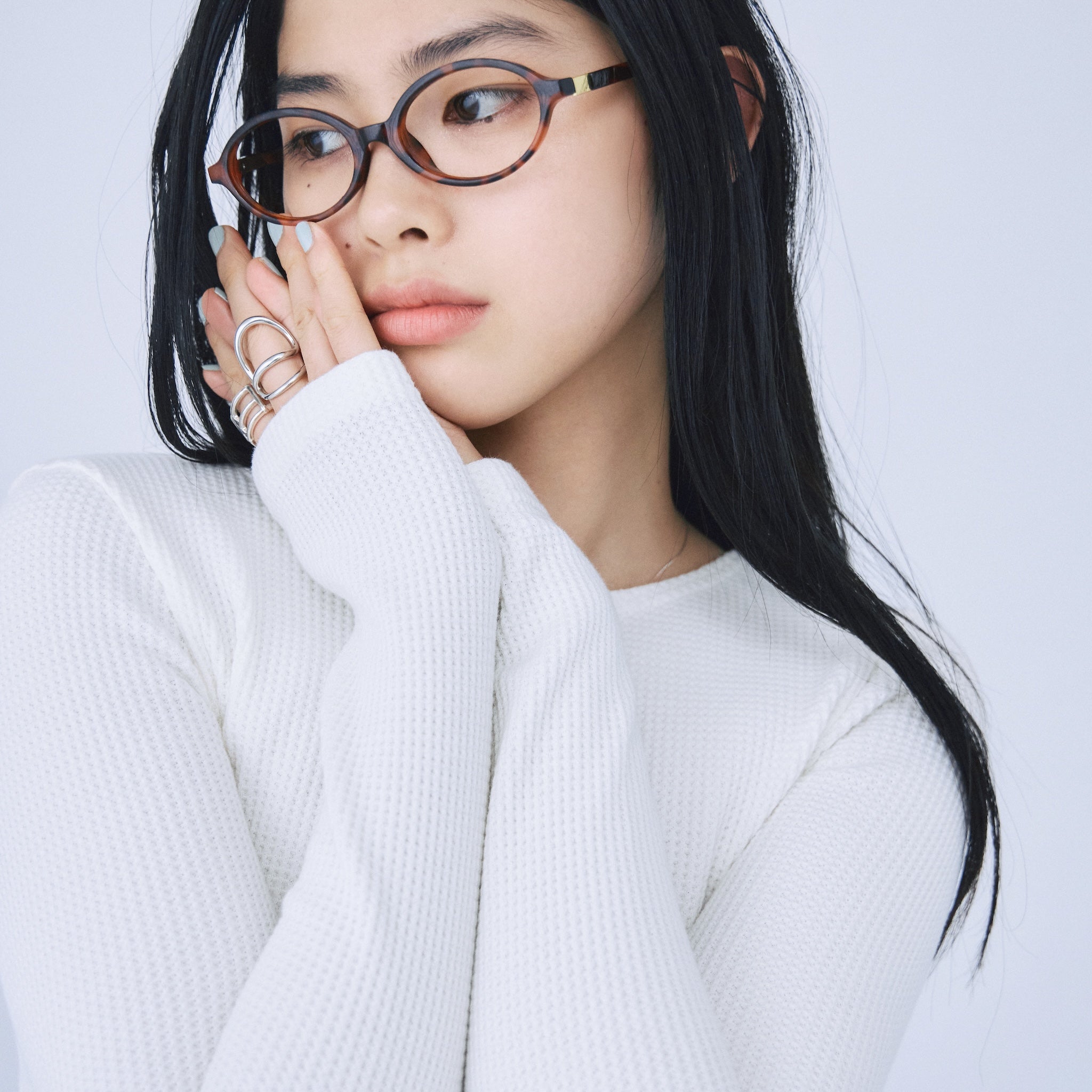 Back openワッフルロングスリーブ