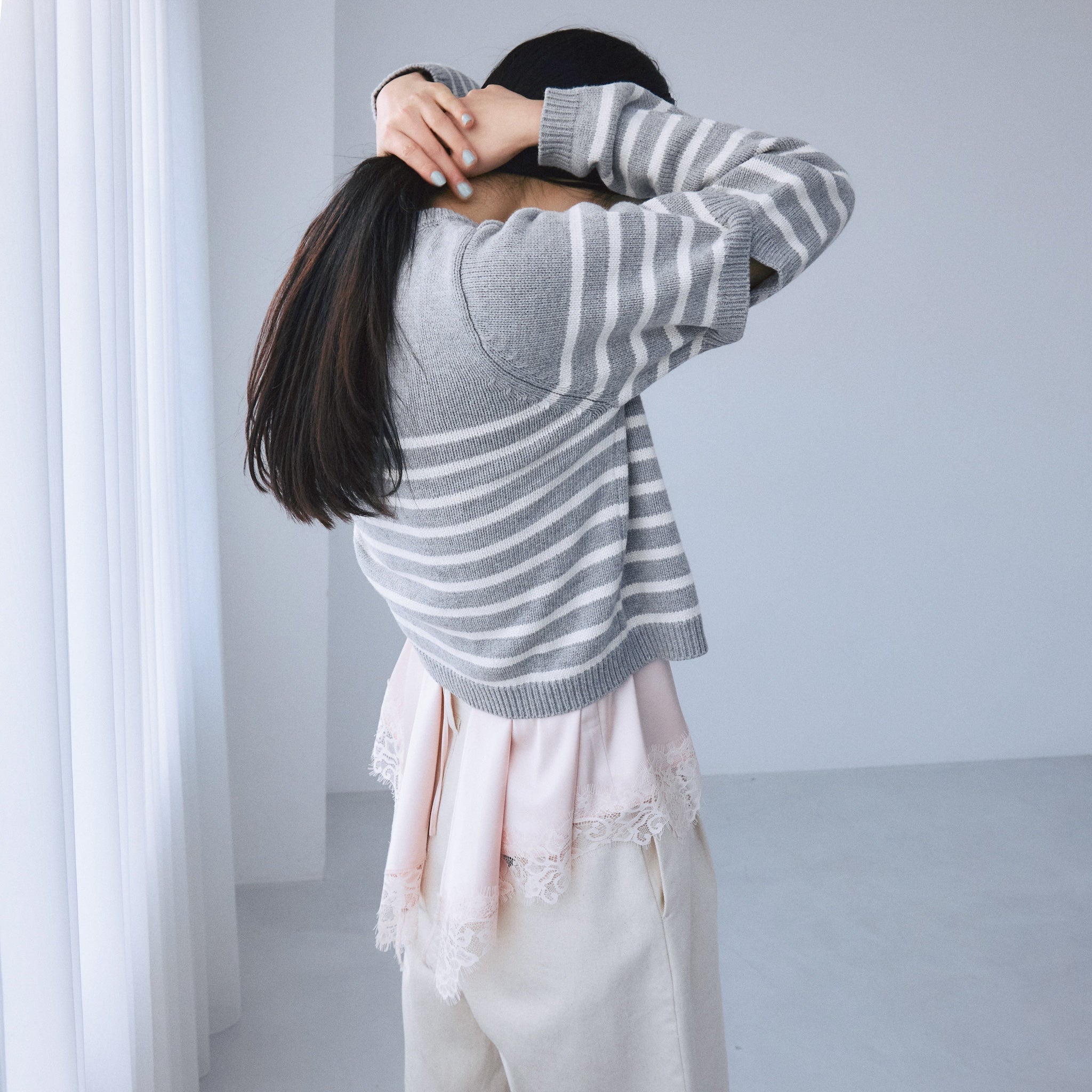 2-way sleeve knit cardigan