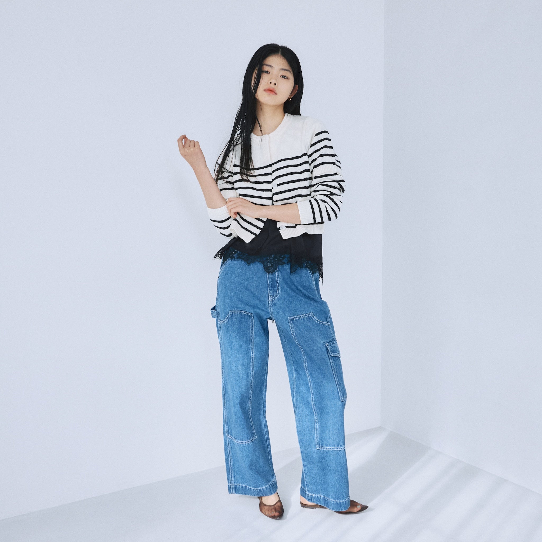 2-way sleeve knit cardigan