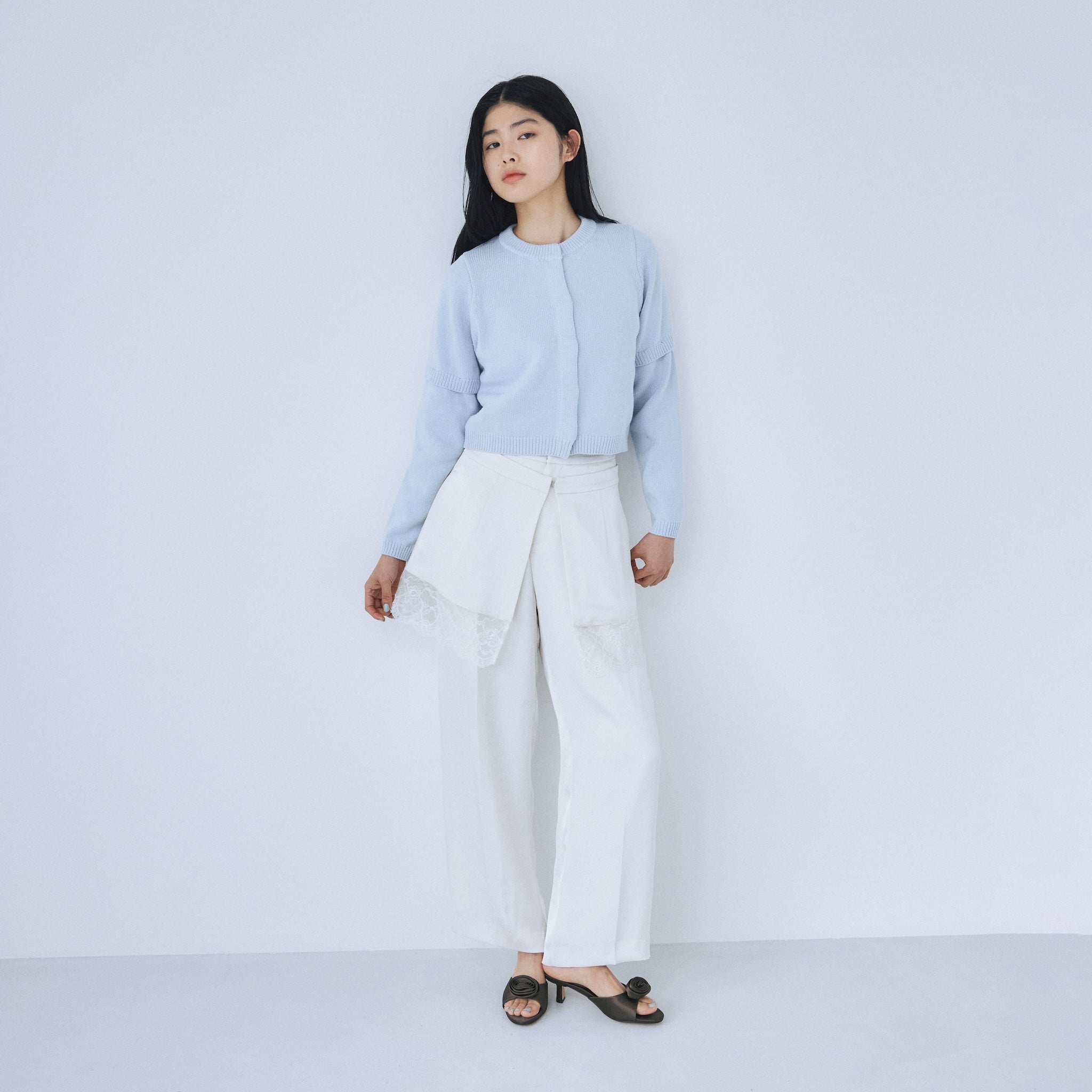 2-way sleeve knit cardigan