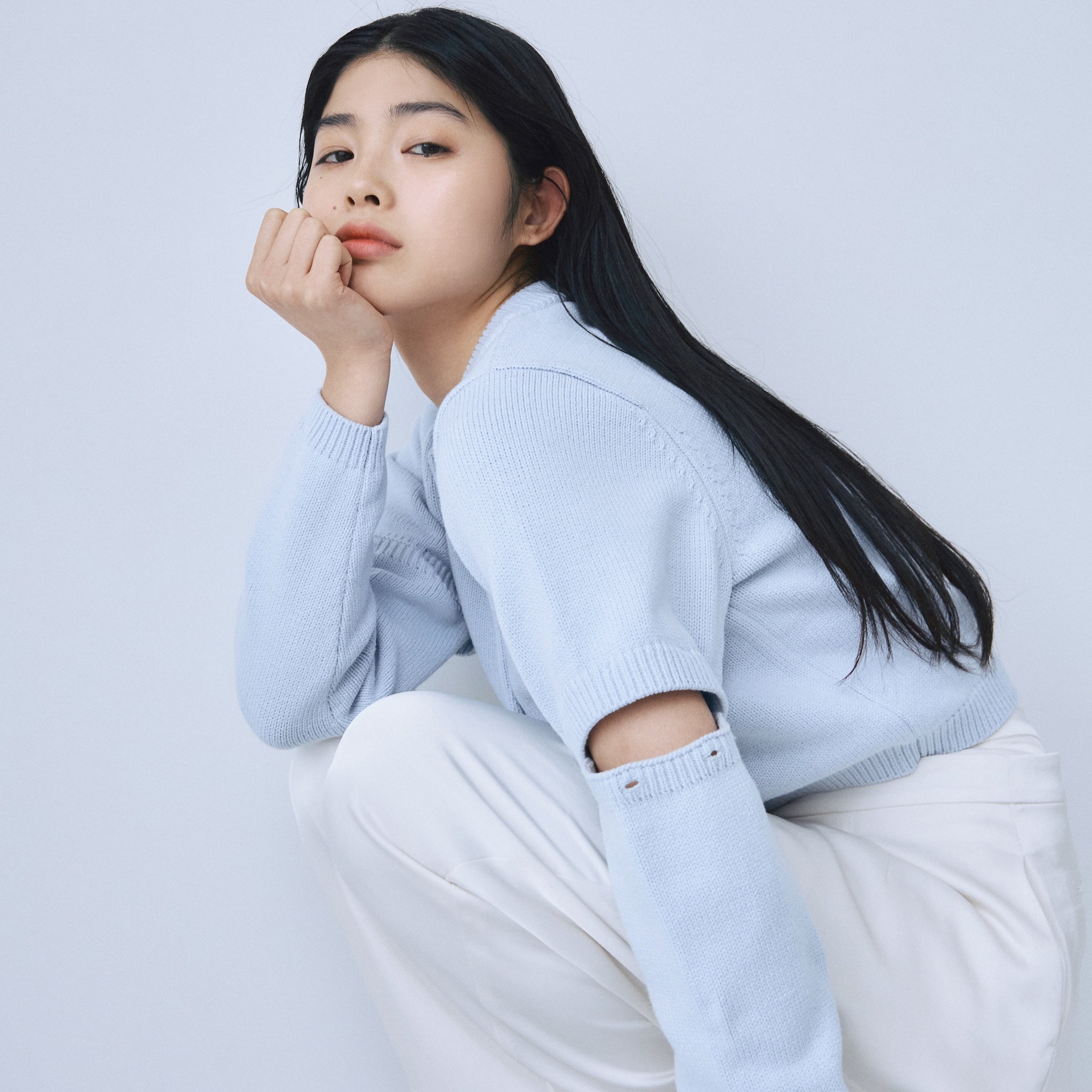 2-way sleeve knit cardigan