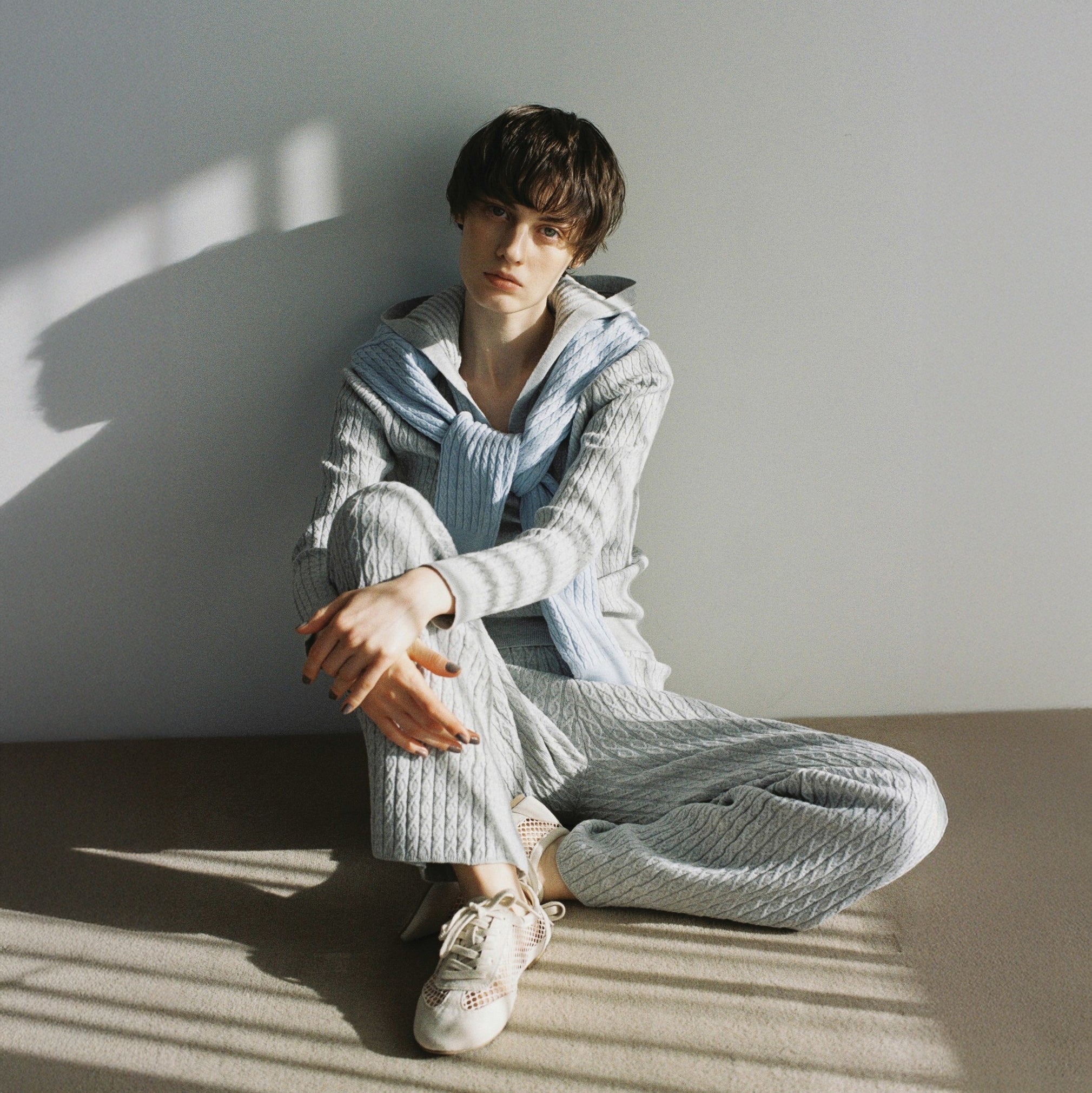 Mini Cable Skipper Hoodie Knit