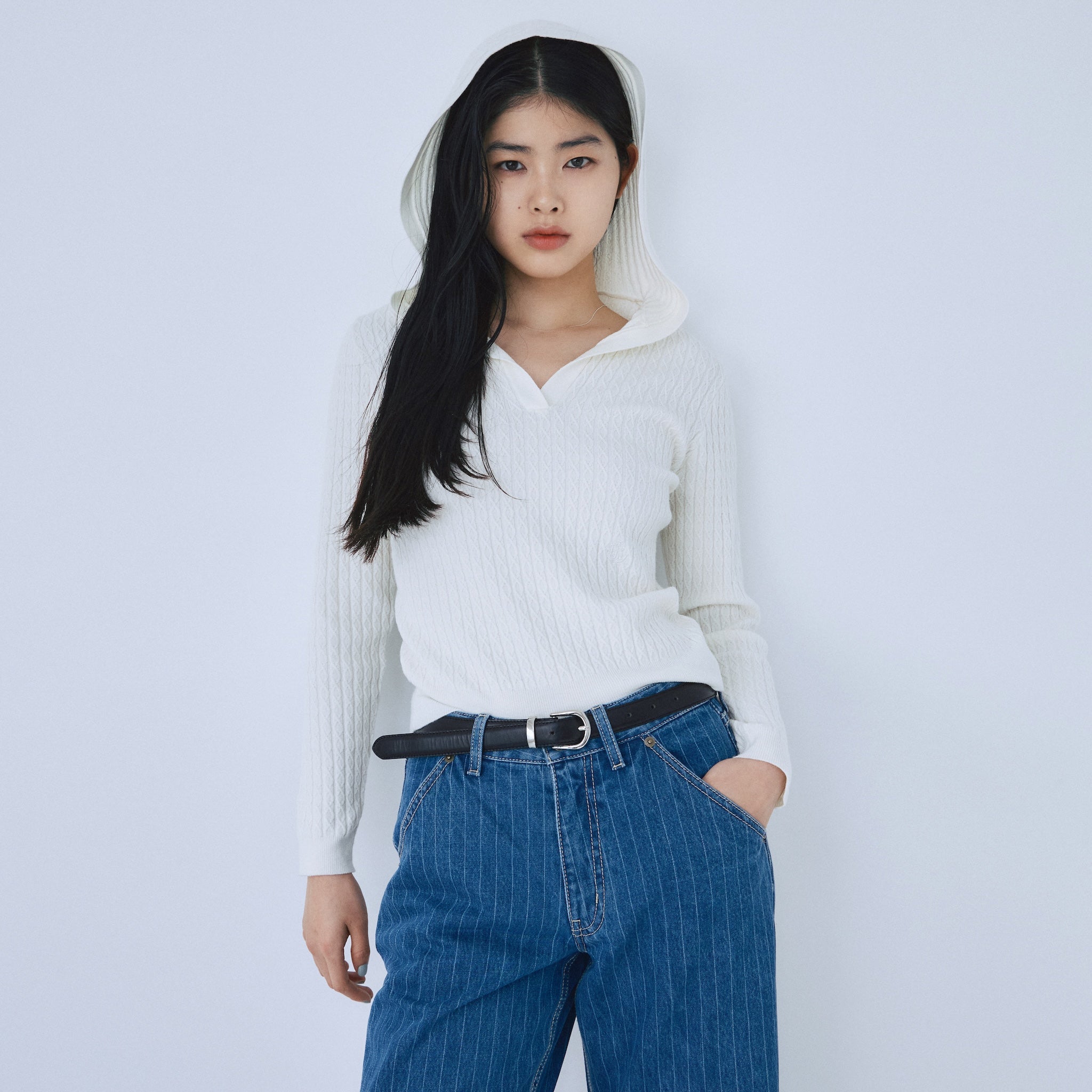 Mini Cable Skipper Hoodie Knit