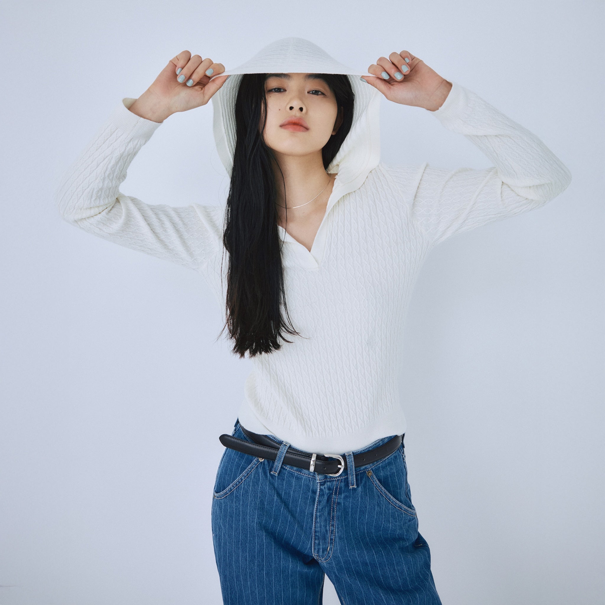 Mini Cable Skipper Hoodie Knit