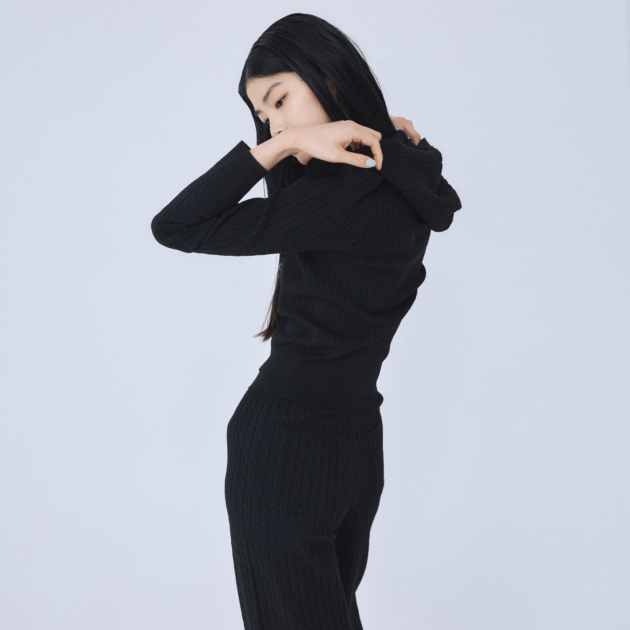 Mini Cable Skipper Hoodie Knit