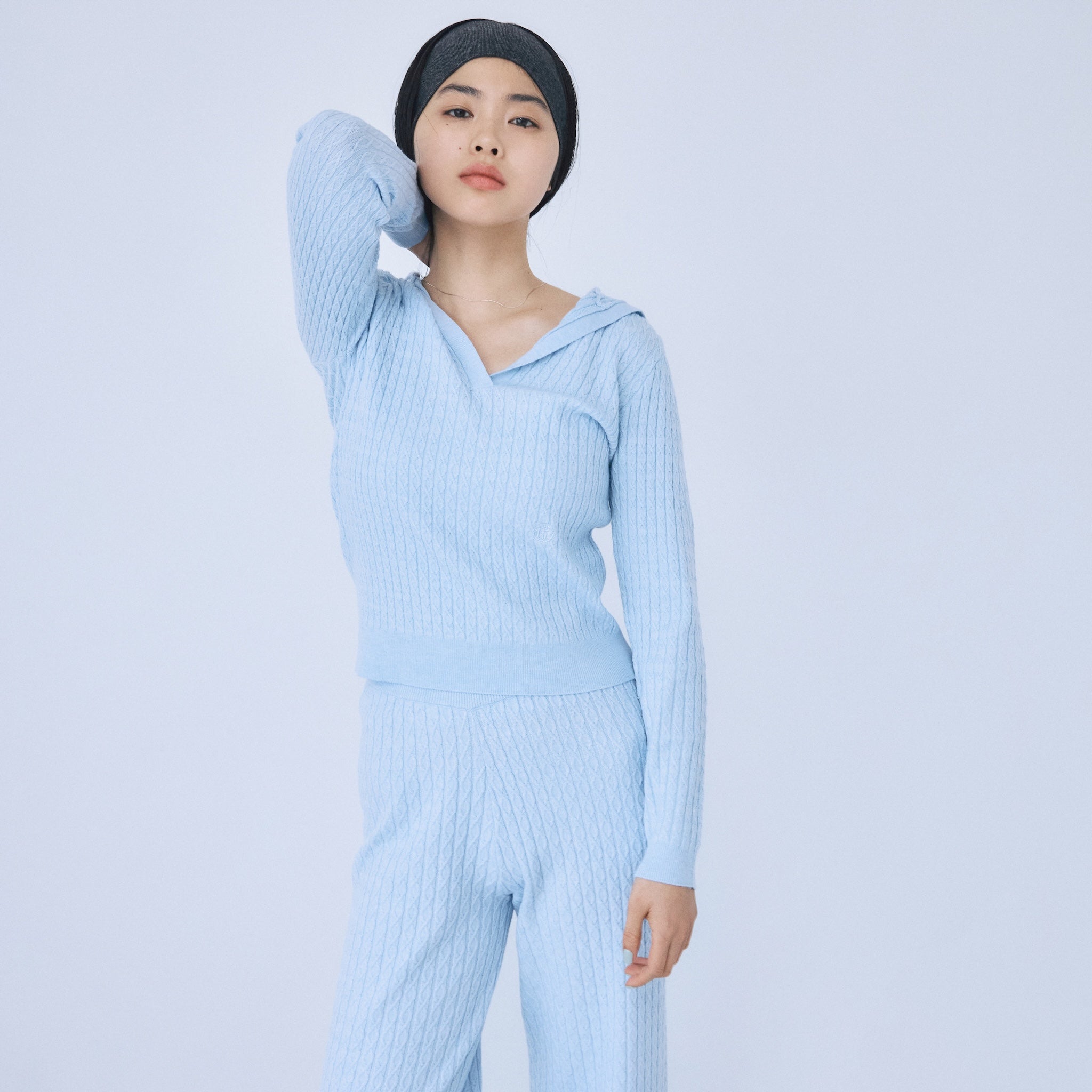 Mini Cable Skipper Hoodie Knit