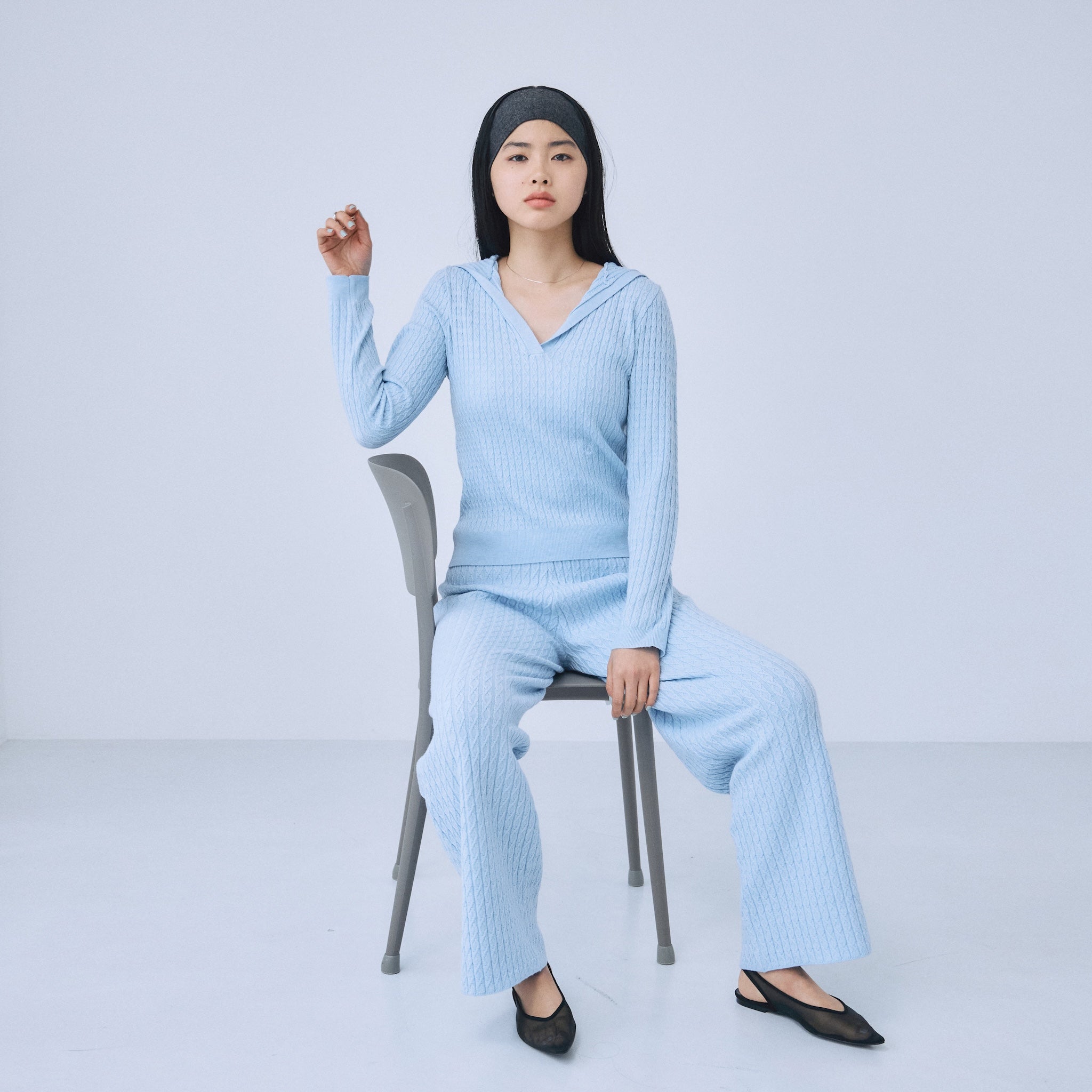 Mini Cable Skipper Hoodie Knit