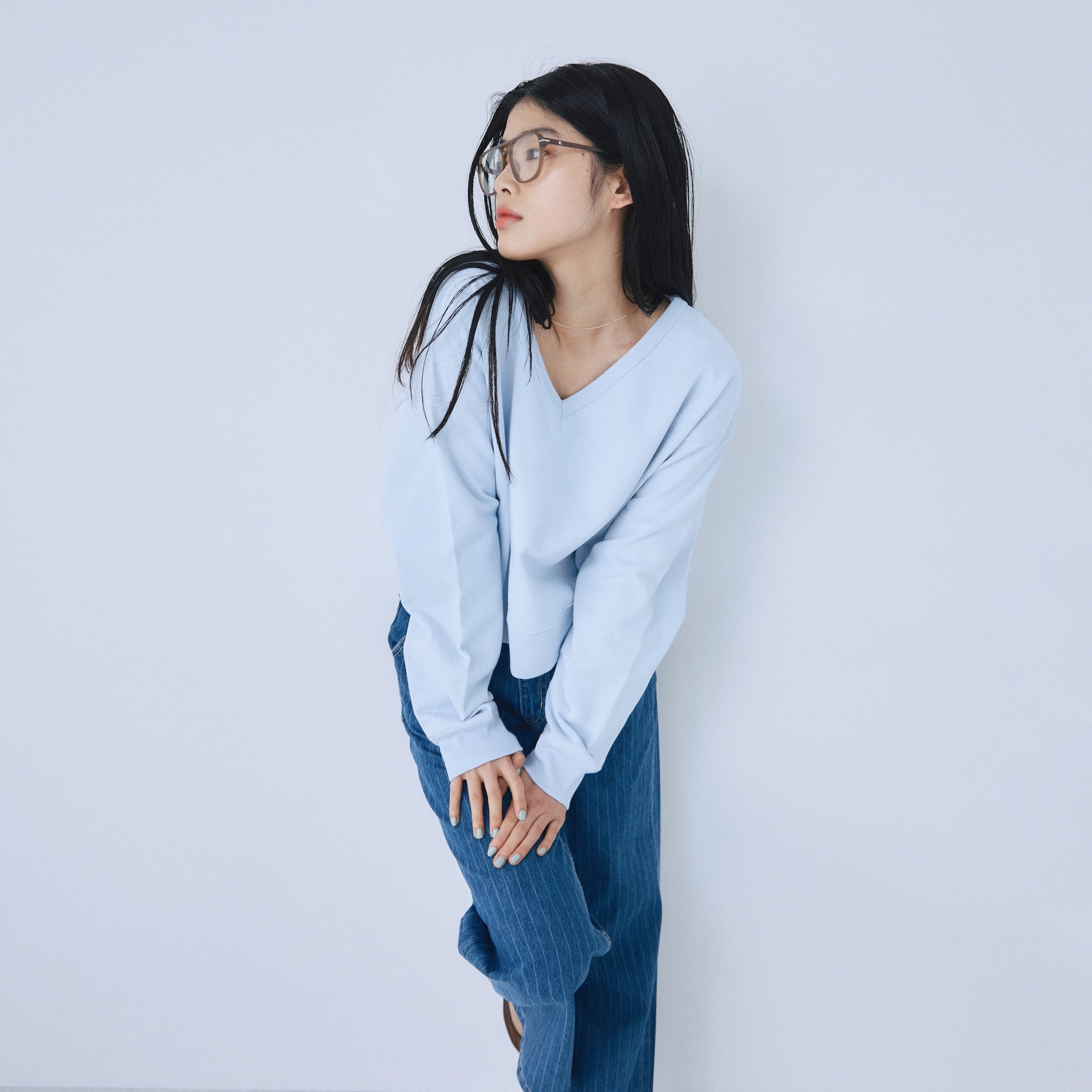 heavy OZ SweatワイドVネックプルオーバー