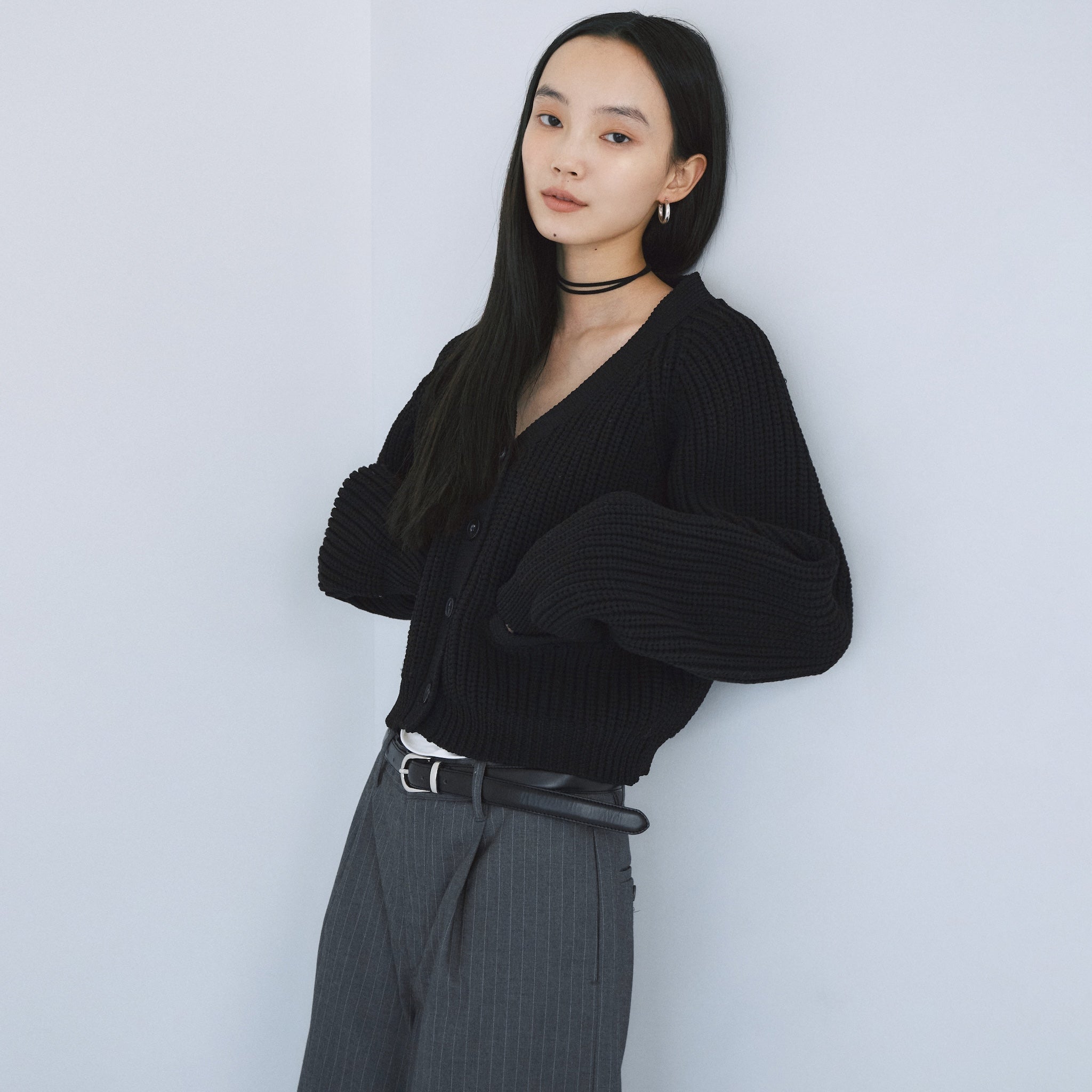 ハイストレッチニットカーディガン