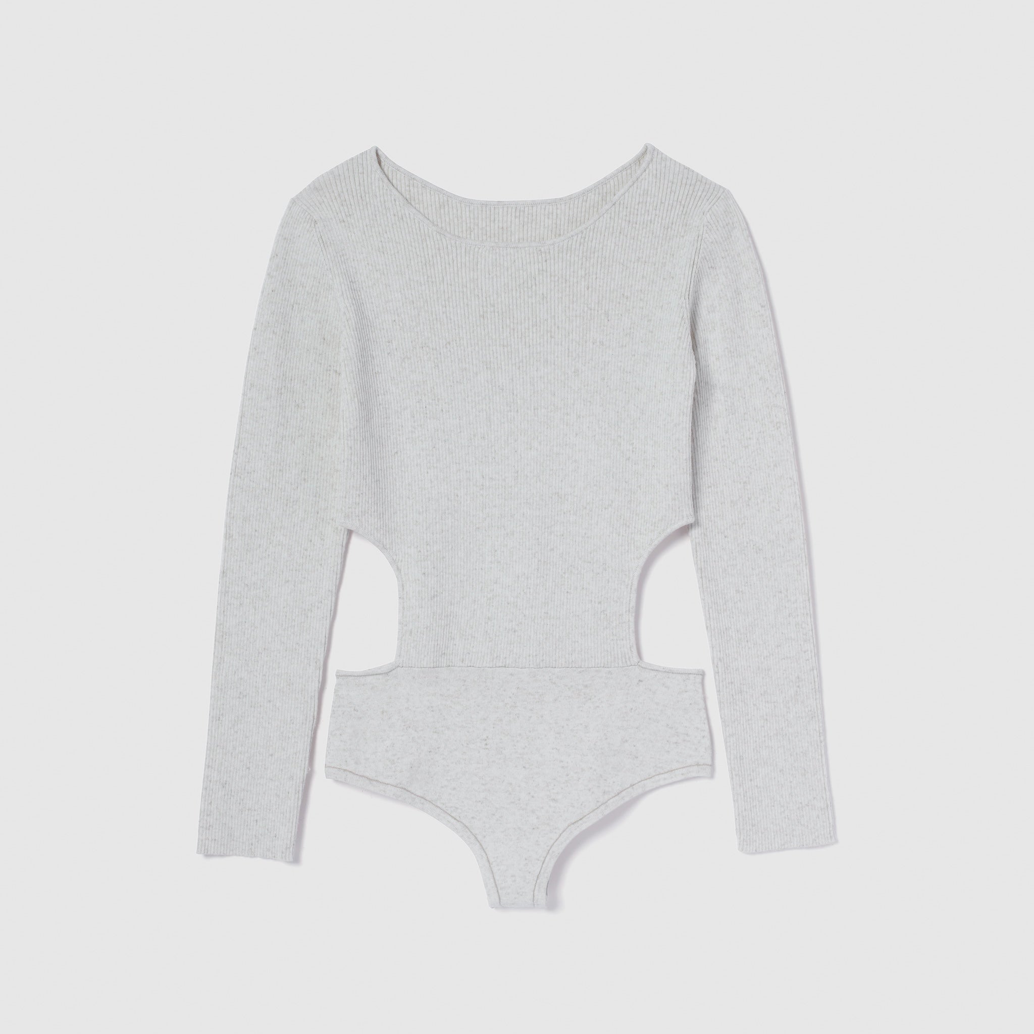 Linen combination side cut body suit