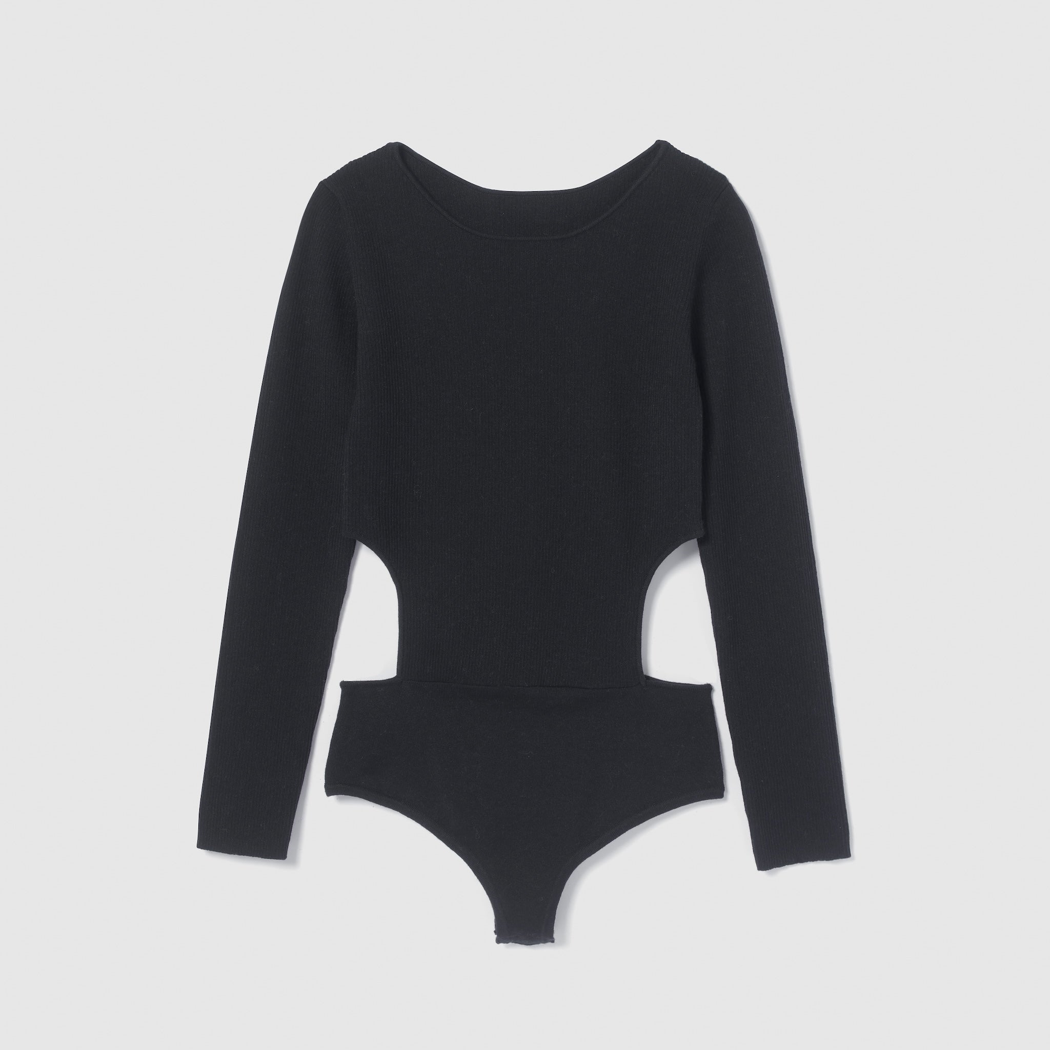 Linen combination side cut body suit