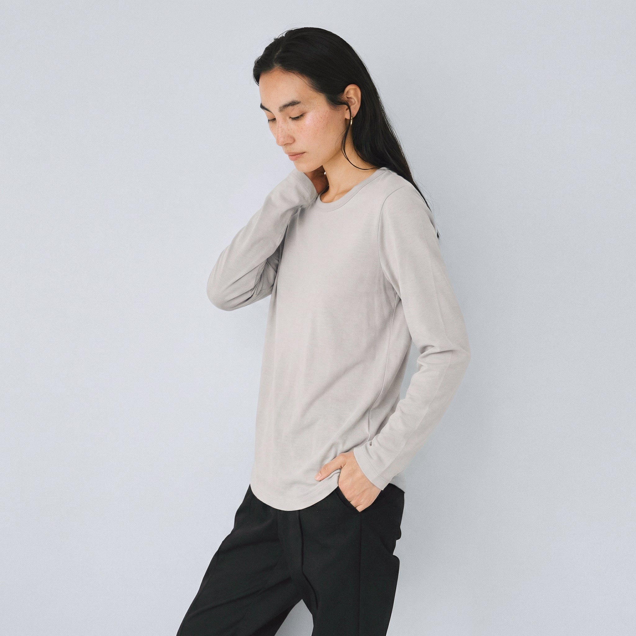Cotton Modal Basic Long T-shirt